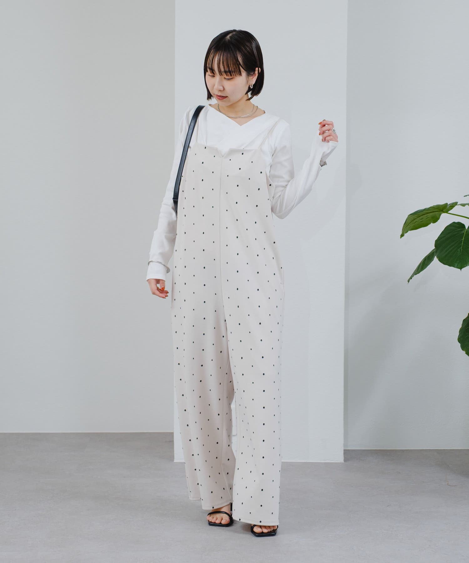 ドット刺繍キャミサロペ | mystic(ミスティック)レディース