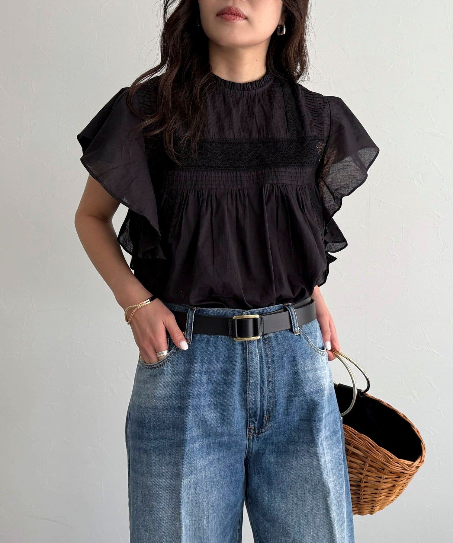 FREDY & GLOSTER(フレディ アンド グロスター) MADE INDIA アンティークレースブラウス