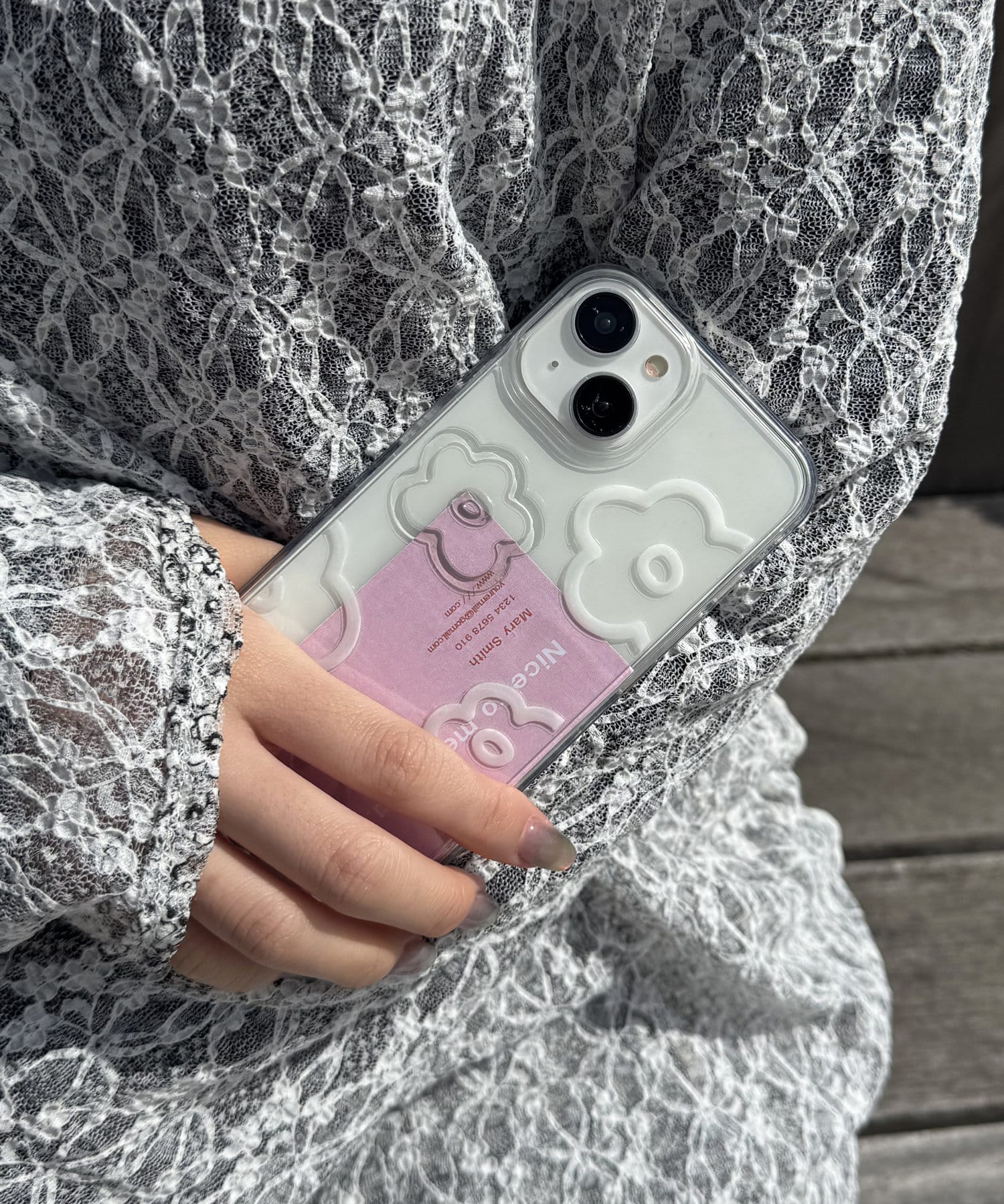 ニュアンスフラワースマホケース(iPhone13/14) | Lattice