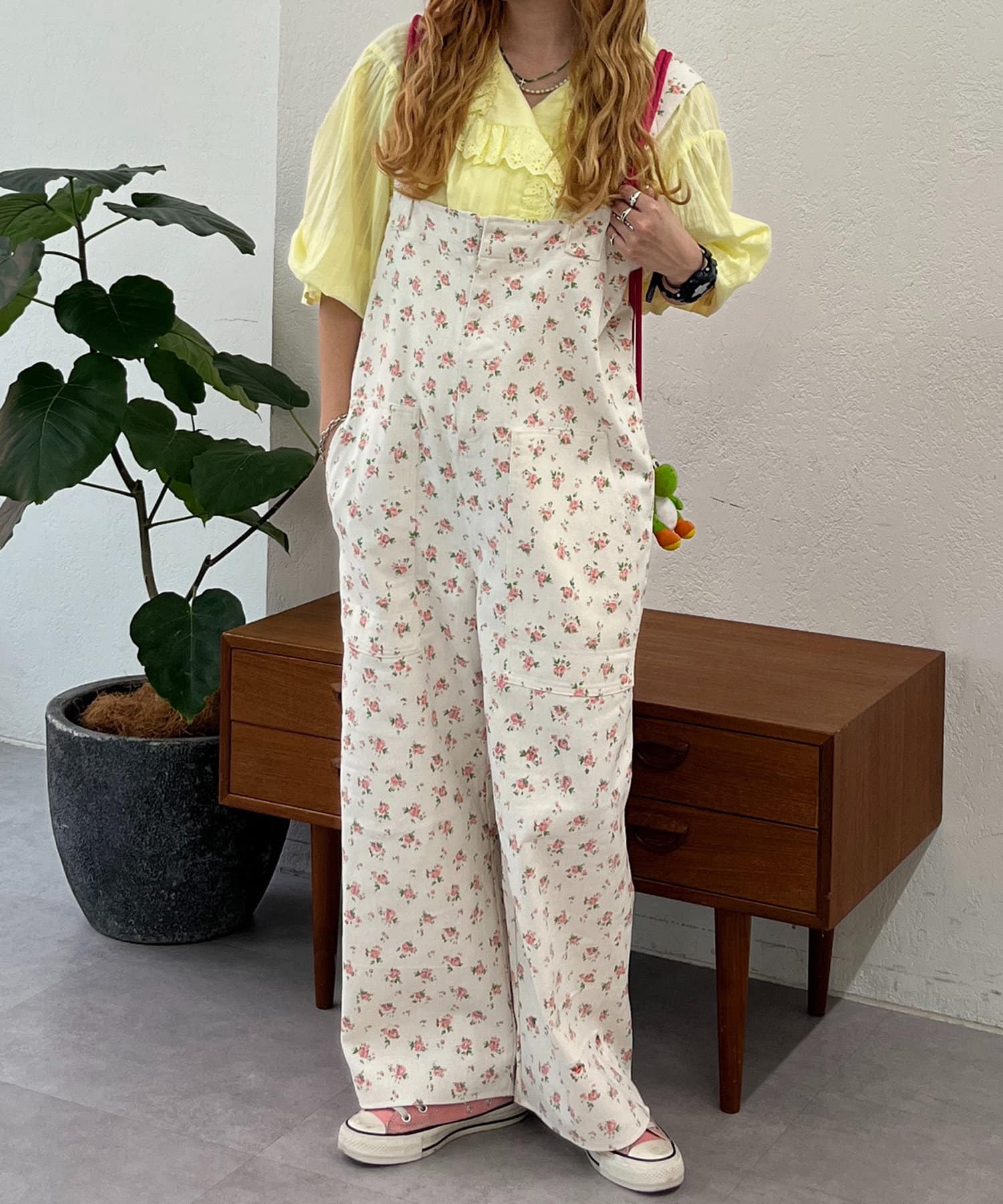 サロペット・花柄ブラウス2枚組 花柄サロペット | w closet(ダブルクローゼット)レディース