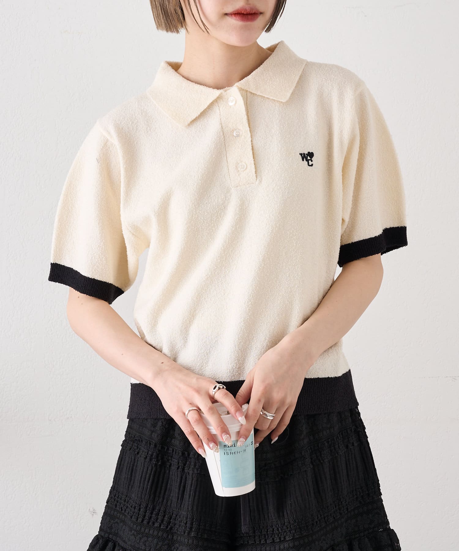 pokkoriD　半袖2点 サッカー 小紋プリント 半袖ショートポイントカラースクエア