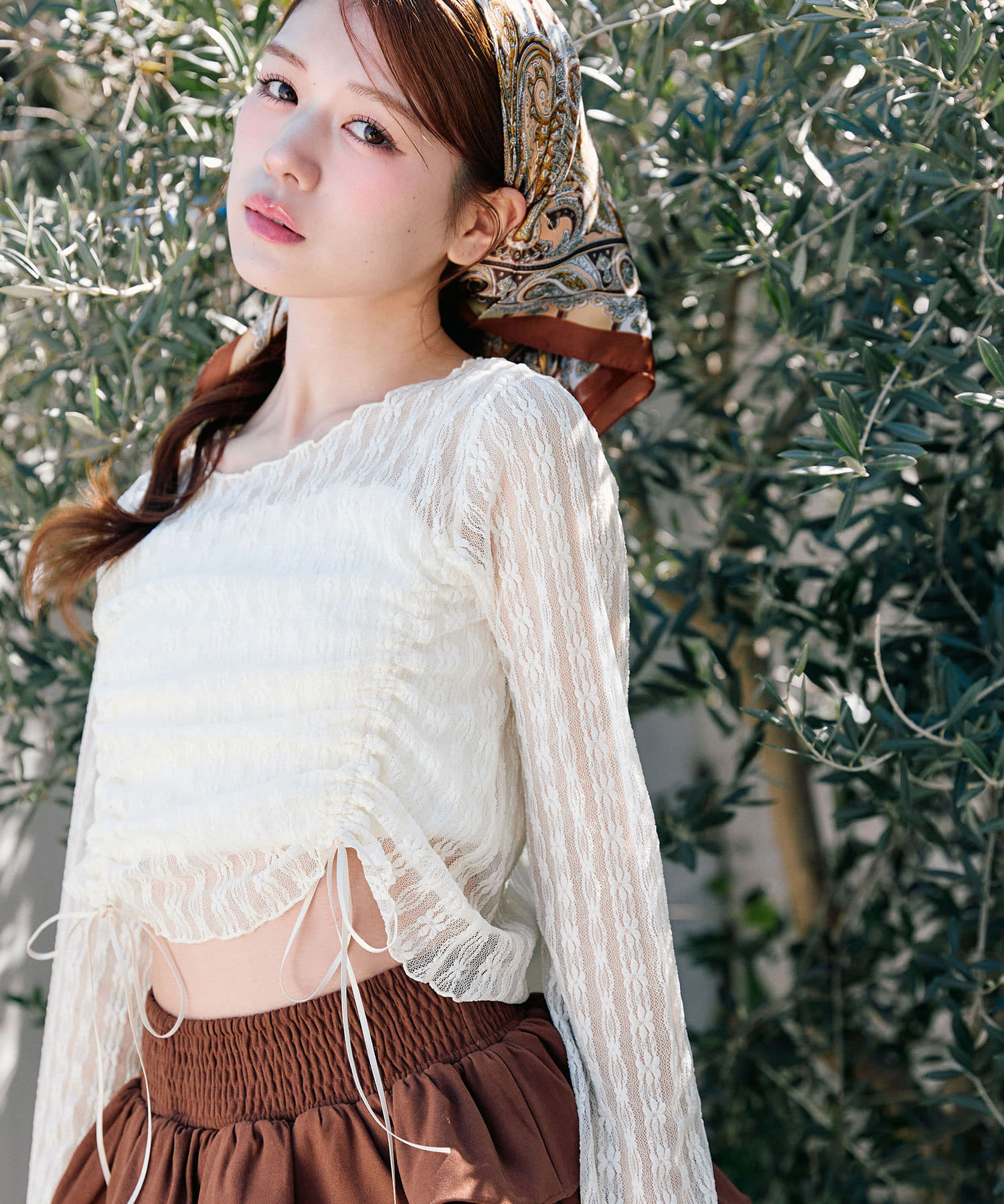 OLIVE des OLIVE(オリーブ デ オリーブ) ドロストシアトップス