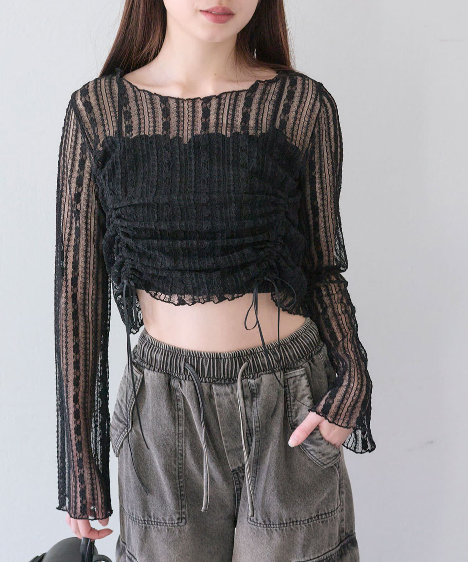 OLIVE des OLIVE(オリーブ デ オリーブ) ドロストシアトップス