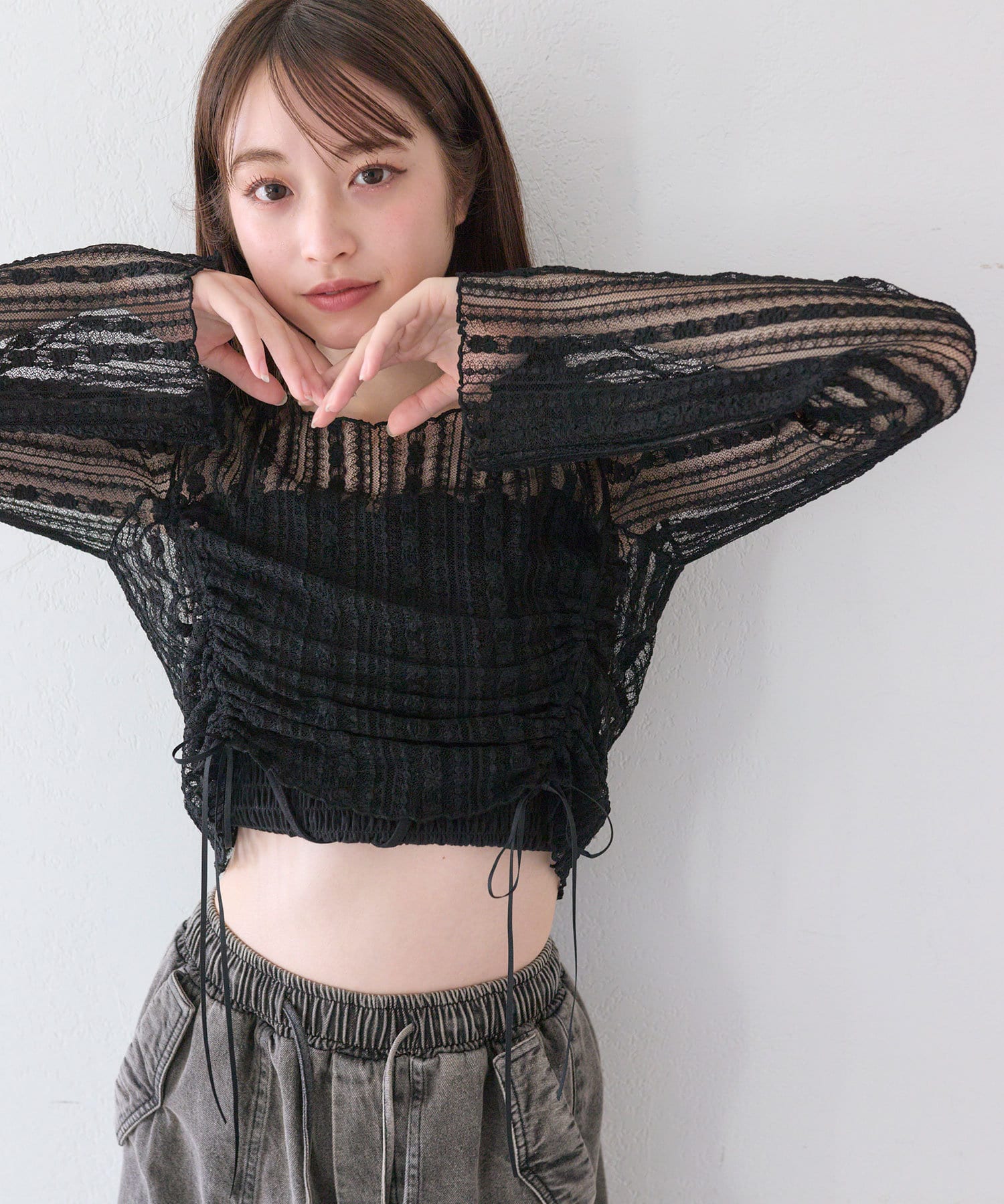 OLIVE des OLIVE(オリーブ デ オリーブ) ドロストシアトップス