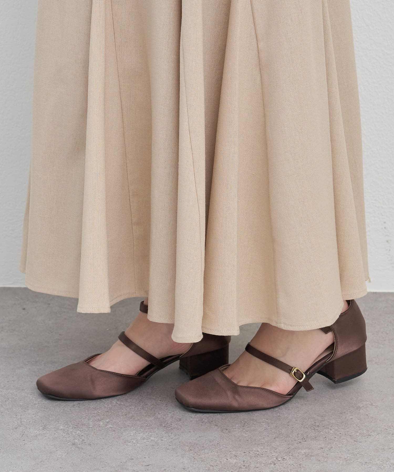 Remind me and forever(リマインドミーアンドフォーエバー) 【女性らしさたっぷり】【リネン混】スタイルアップマーメイドスカート