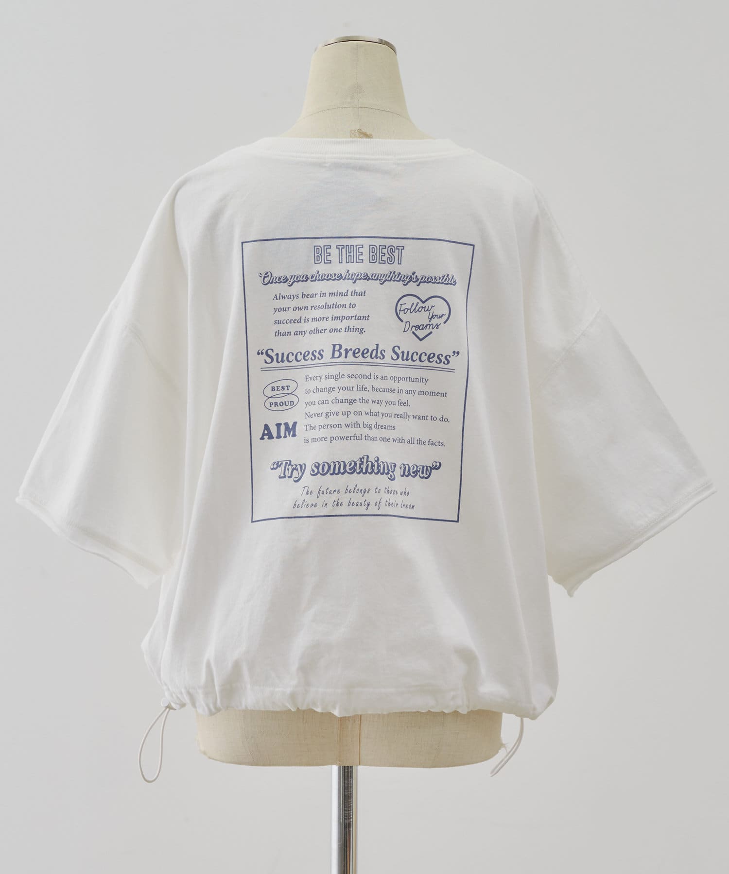 Remind me and forever(リマインドミーアンドフォーエバー) 裾ドロストロゴデザインプルオーバー