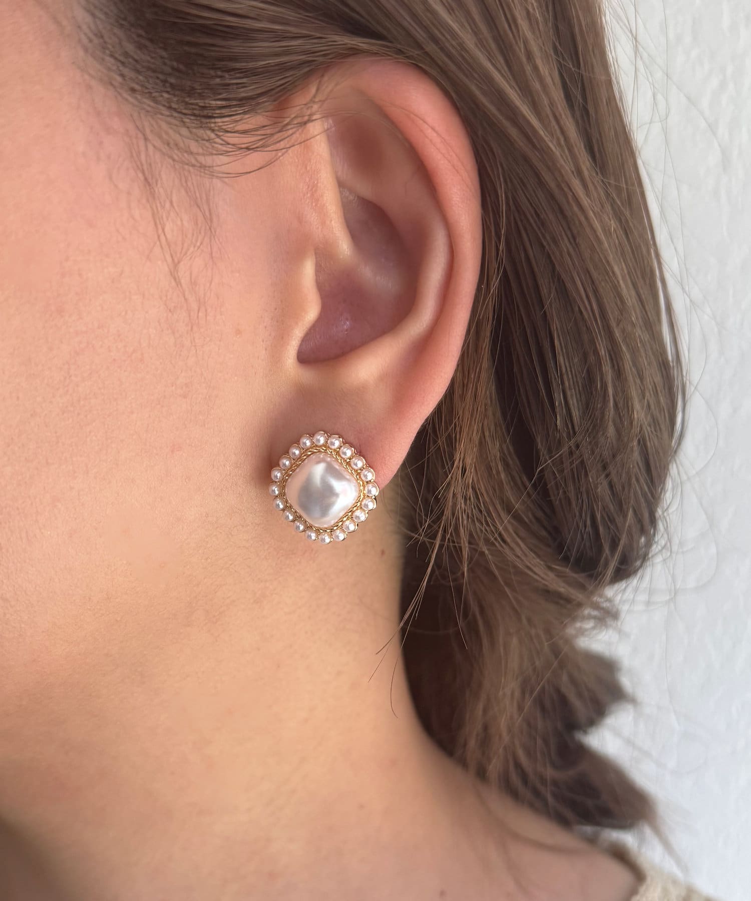 Lattice(ラティス) パールイヤリング