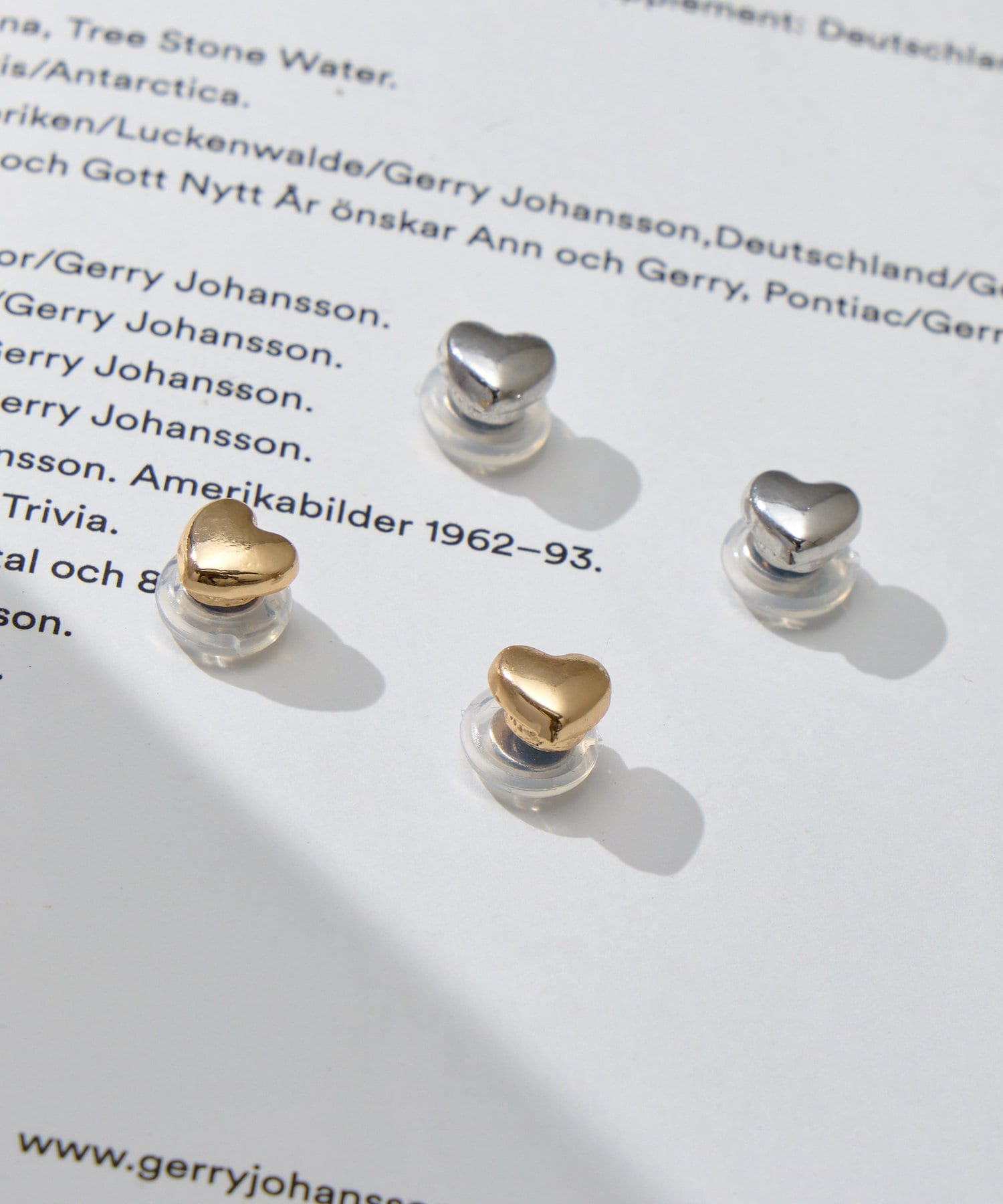 Lattice(ラティス) ぷっくりハートマグネットピアス