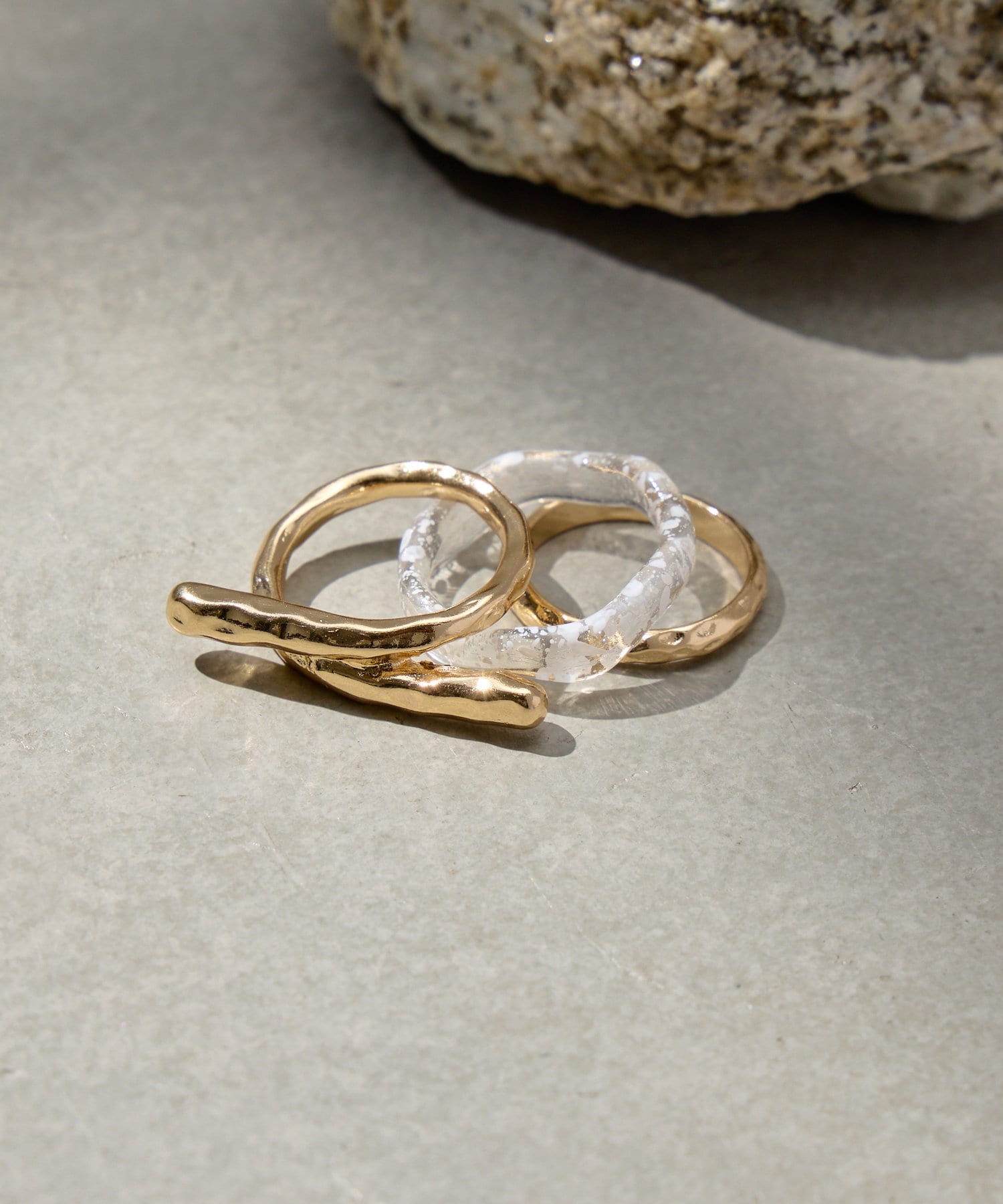 Lattice(ラティス) クリアニュアンスリングセット(3P)