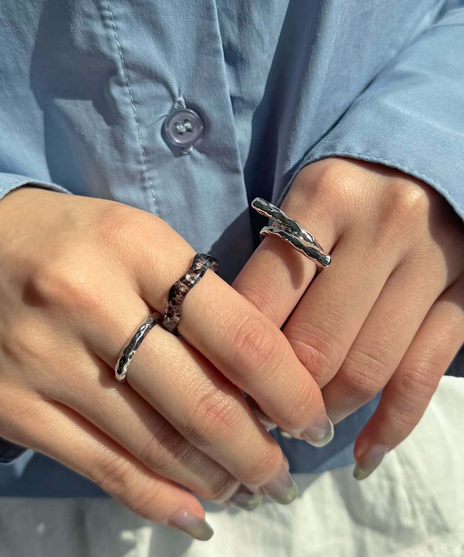 Lattice(ラティス) クリアニュアンスリングセット(3P)