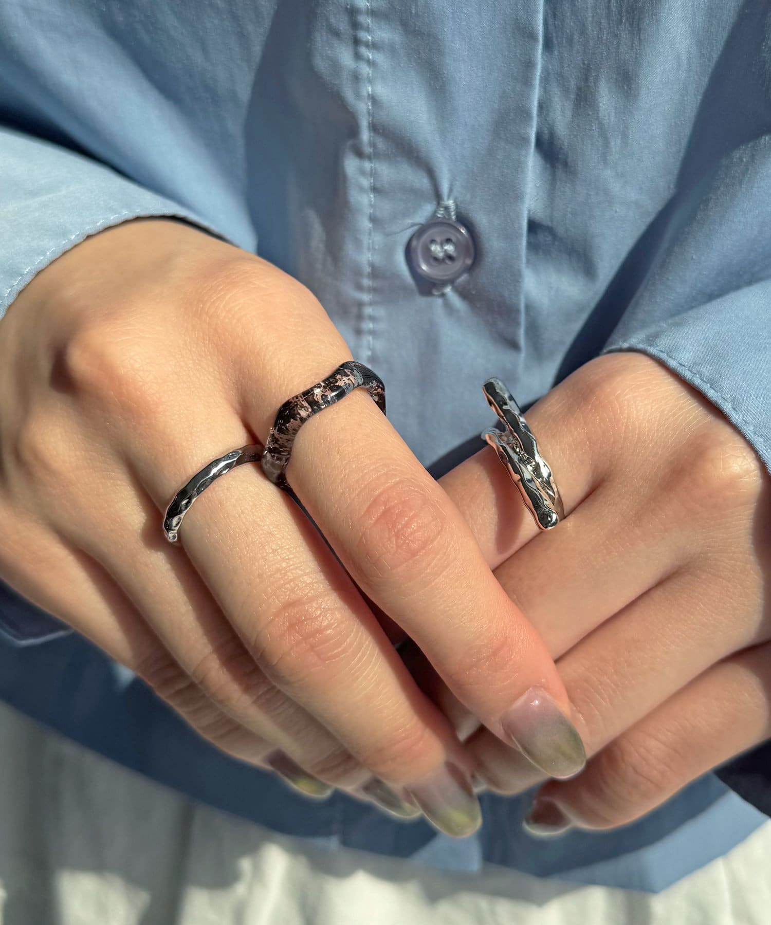 Lattice(ラティス) クリアニュアンスリングセット(3P)