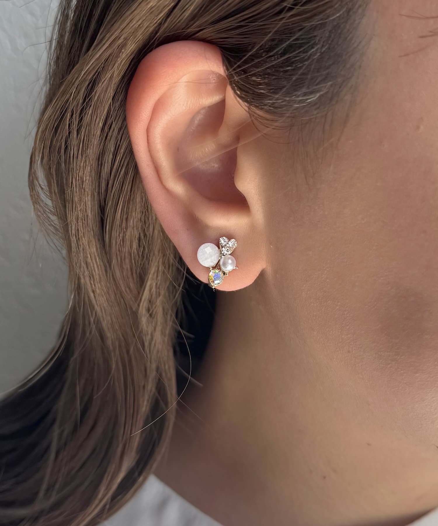 Lattice(ラティス) ストーンパールイヤリング