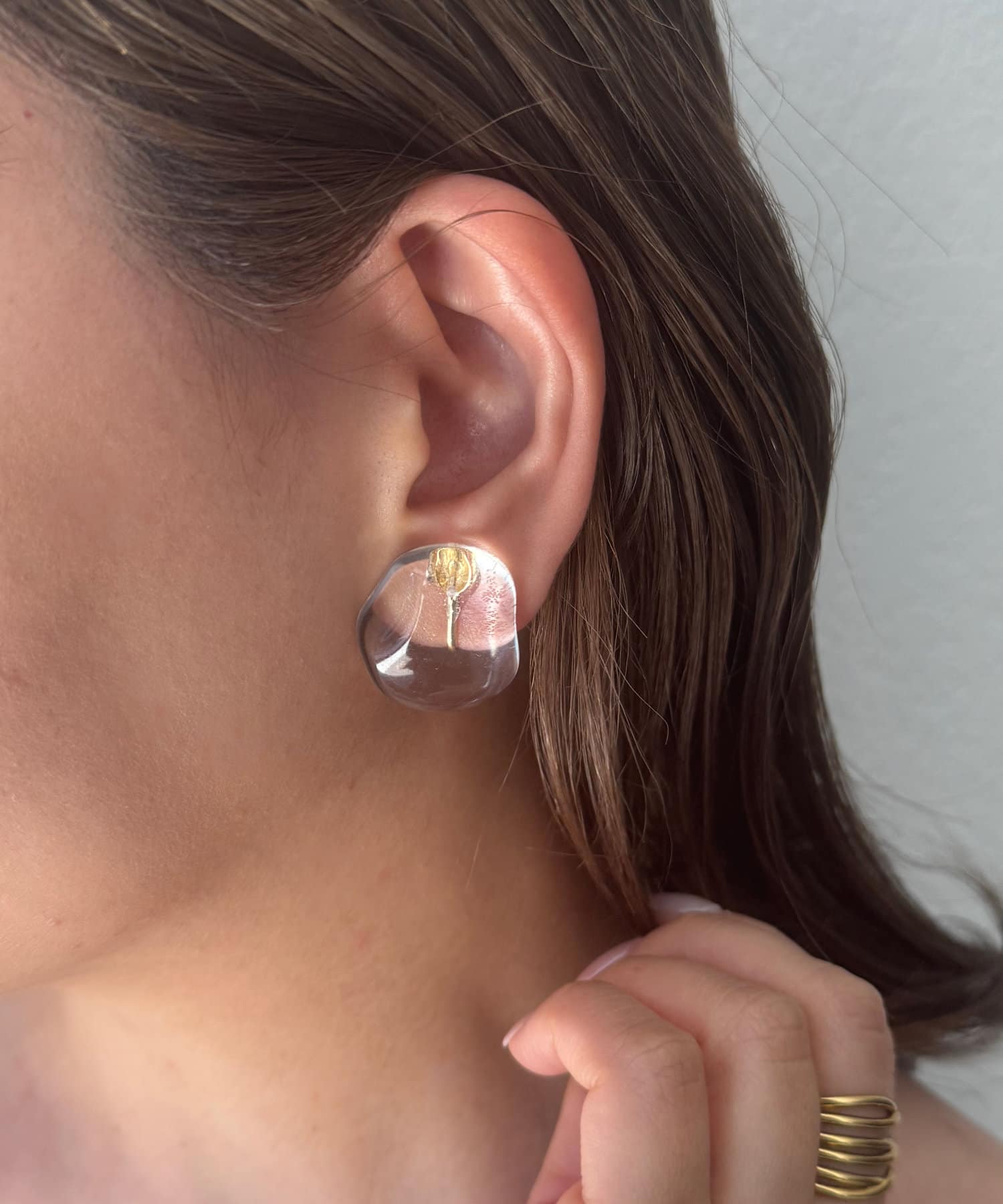 Lattice(ラティス) ぷっくりクリアイヤリング