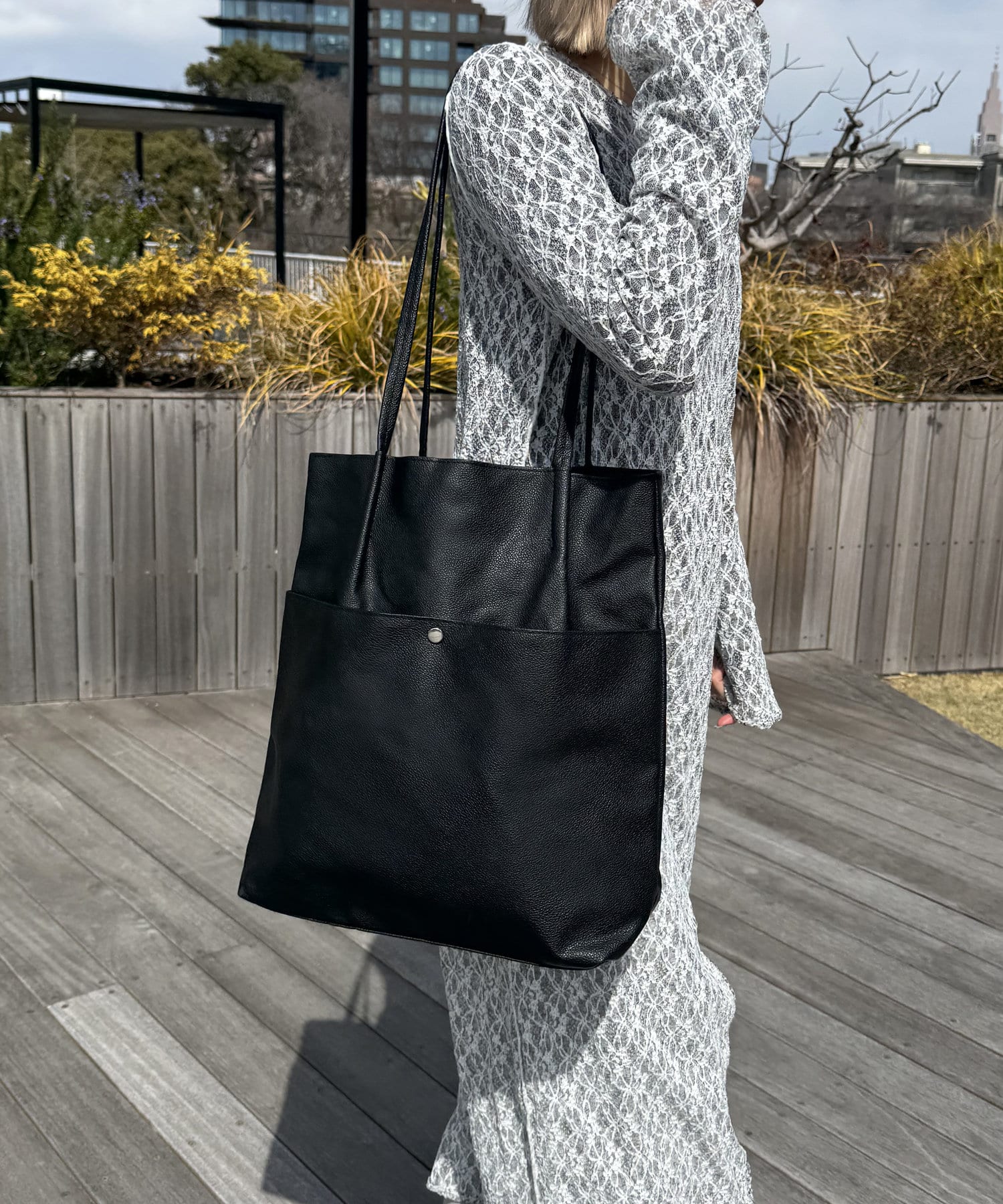 Lattice(ラティス) 【人気の為再入荷】シンプルタックトートバッグ