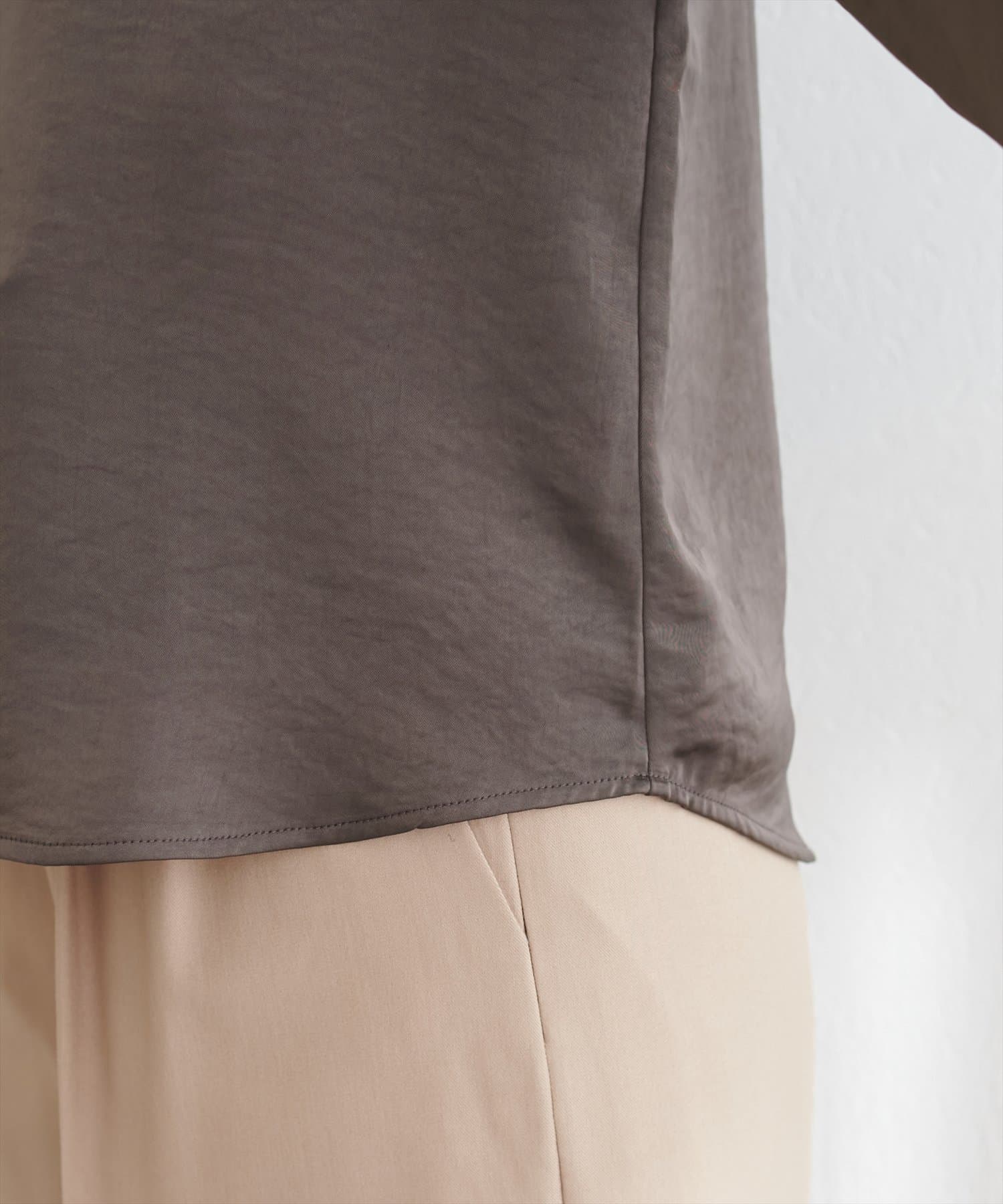 NICE CLAUP / OLIVE des OLIVE OUTLET(ナイスクラップ  / オリーブ デ オリーブ アウトレット) 【natural couture】プチメタルプレート付きブラウス