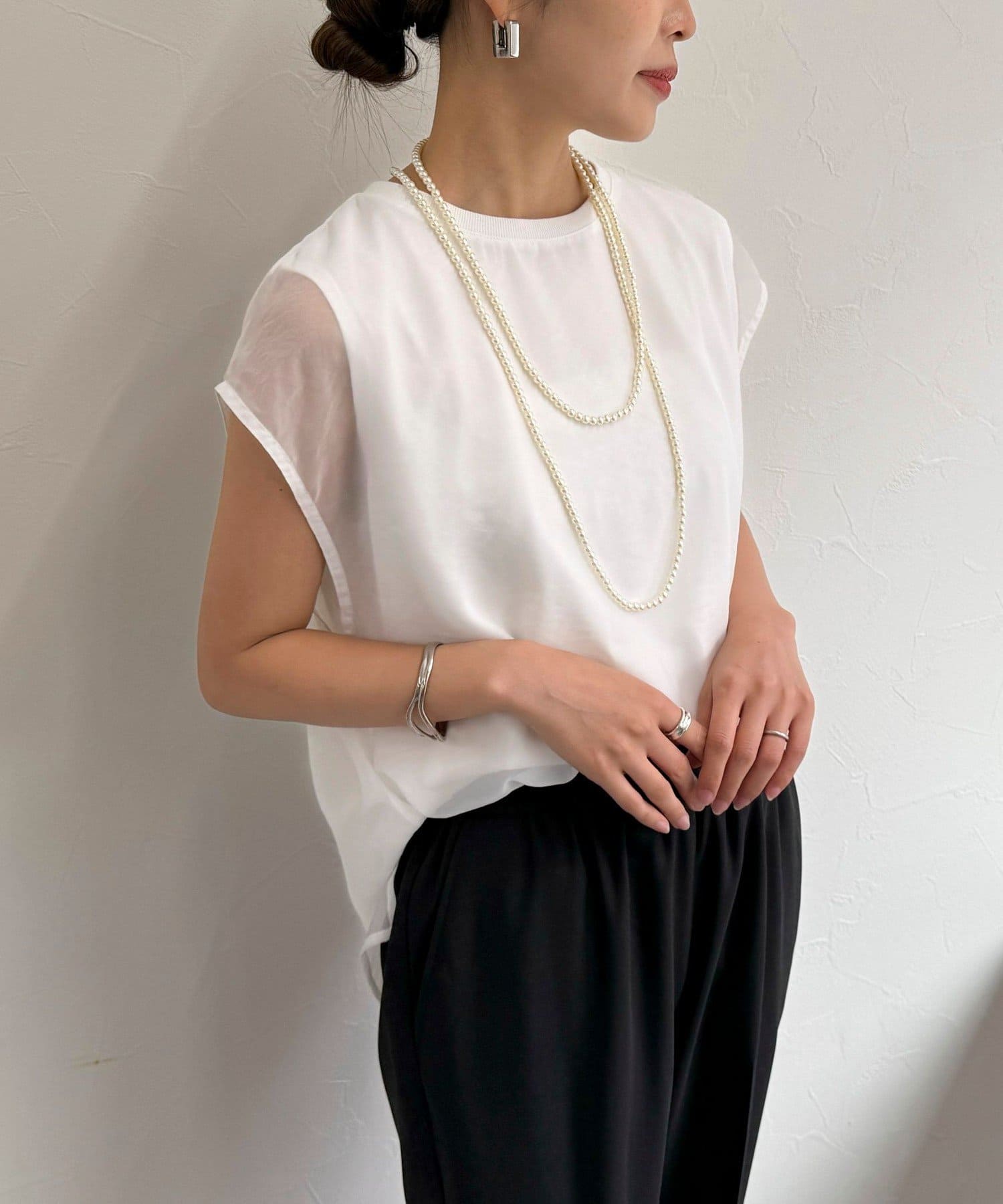 FREDY & GLOSTER(フレディ アンド グロスター) パール／メタルマルチロングネックレス