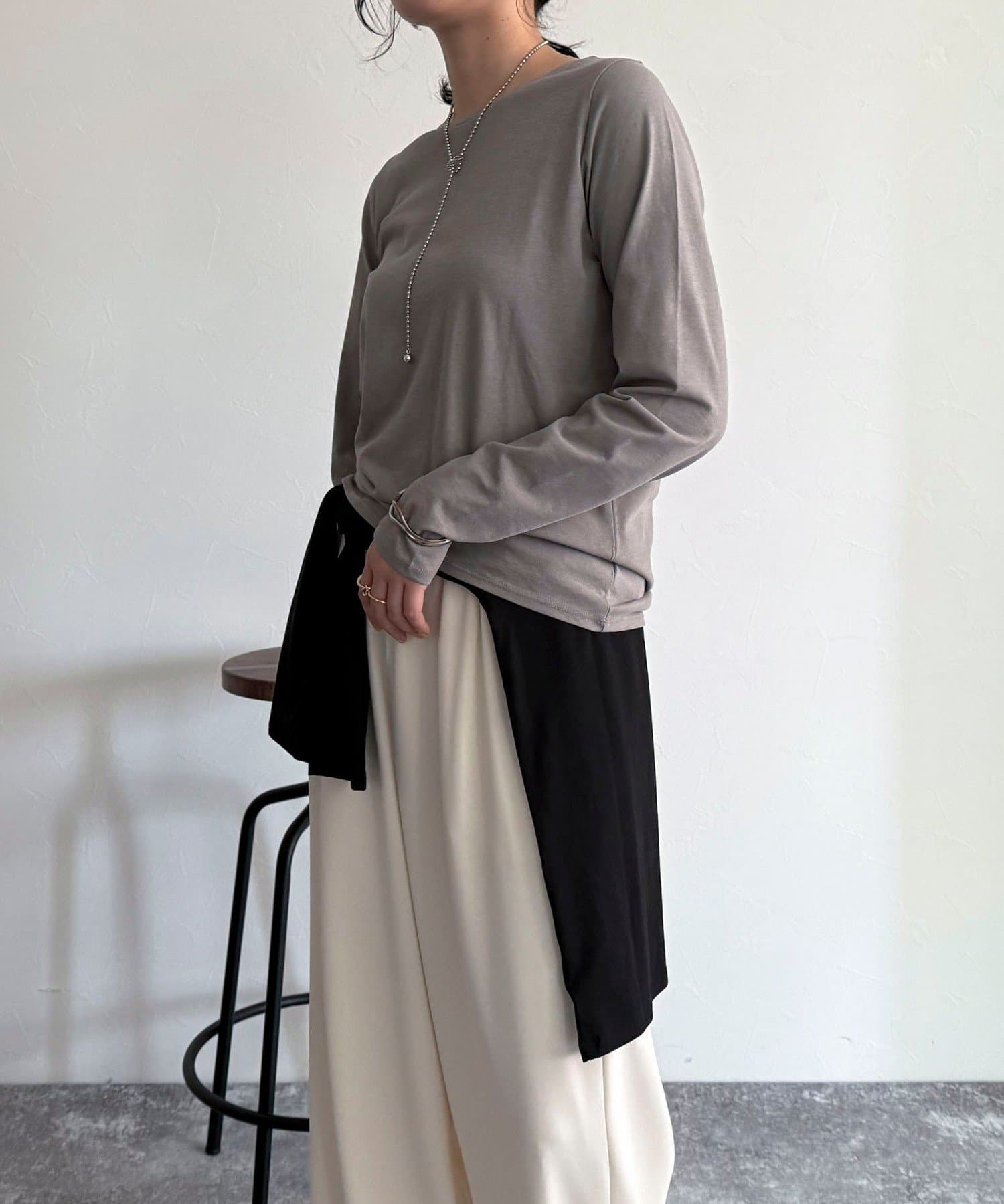 FREDY & GLOSTER(フレディ アンド グロスター) ハイツイストコットンコンパクトロンTシャツ