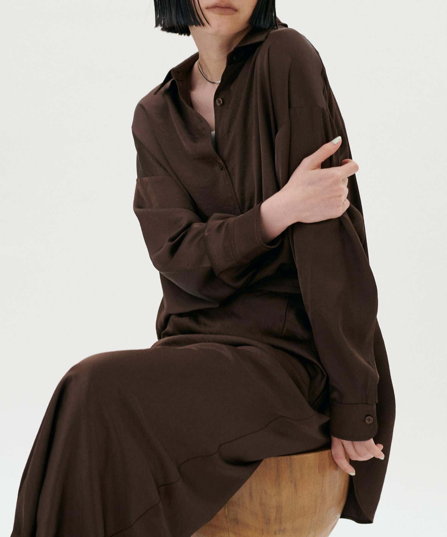 NICE CLAUP / OLIVE des OLIVE OUTLET(ナイスクラップ  / オリーブ デ オリーブ アウトレット) 【LARUTA】とろみドルマンミドルシャツ