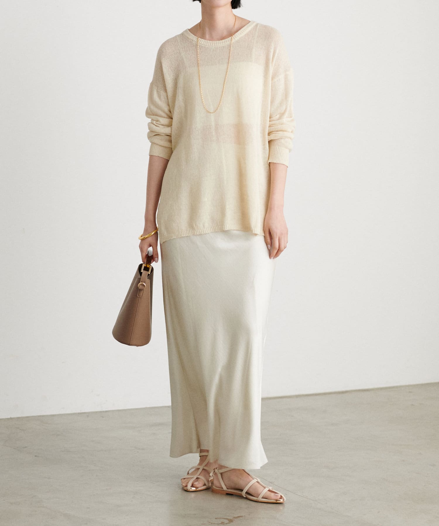 NICE CLAUP / OLIVE des OLIVE OUTLET(ナイスクラップ  / オリーブ デ オリーブ アウトレット) 【LARUTA】とろみナロースカート