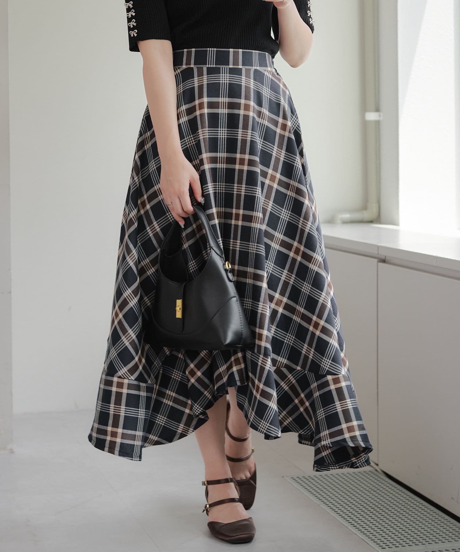 NICE CLAUP / OLIVE des OLIVE OUTLET(ナイスクラップ  / オリーブ デ オリーブ アウトレット) 【RMAF】イレヘムチェックスカート