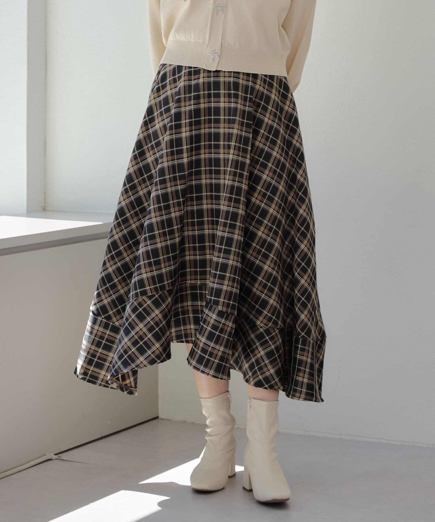 NICE CLAUP / OLIVE des OLIVE OUTLET(ナイスクラップ  / オリーブ デ オリーブ アウトレット) 【RMAF】イレヘムチェックスカート