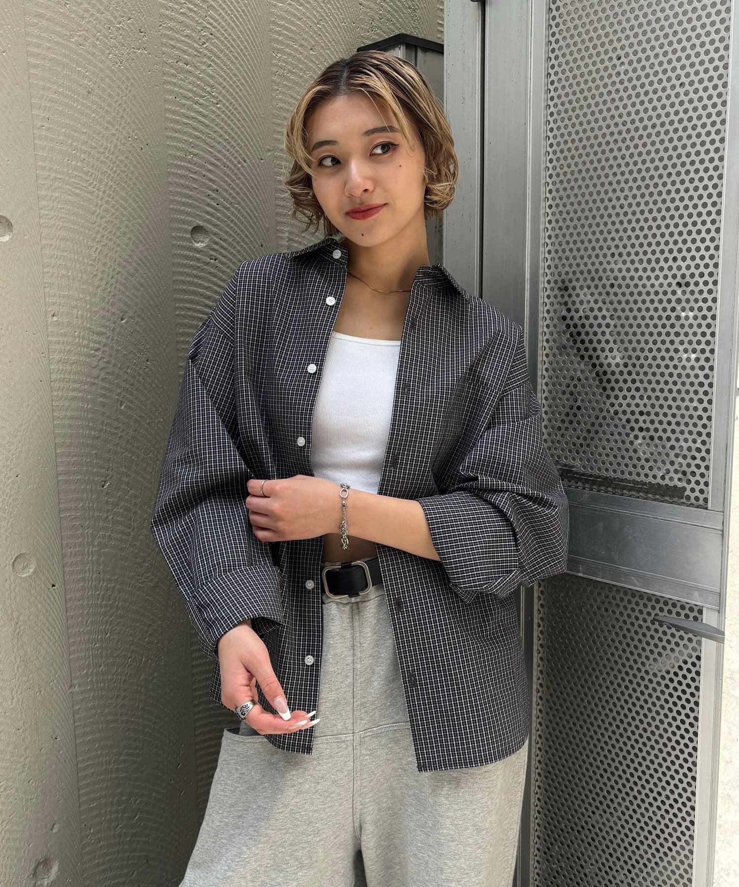 ブラウス シャツ 「KOOKY'N / クーキー」ストライプニットシャツ / ユニセックス レディース メンズ セール】【KOOKY'N / クーキー】ストライプニットシャツ / ユニ