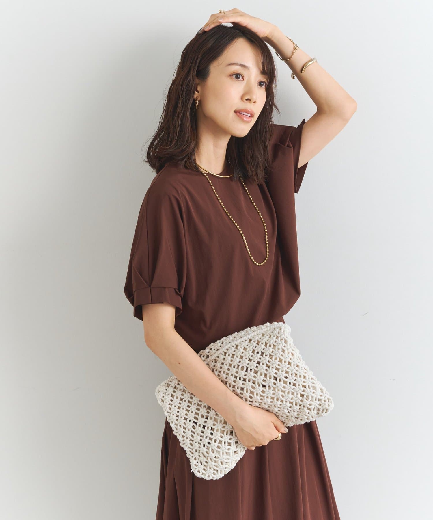 ブラウス シャツ 「夏に快適・セットアップ対応」撥水加工・接触冷感タックデザインブラウス レディース 夏に快適・セットアップ対応◎》撥水加工・接触冷感タック