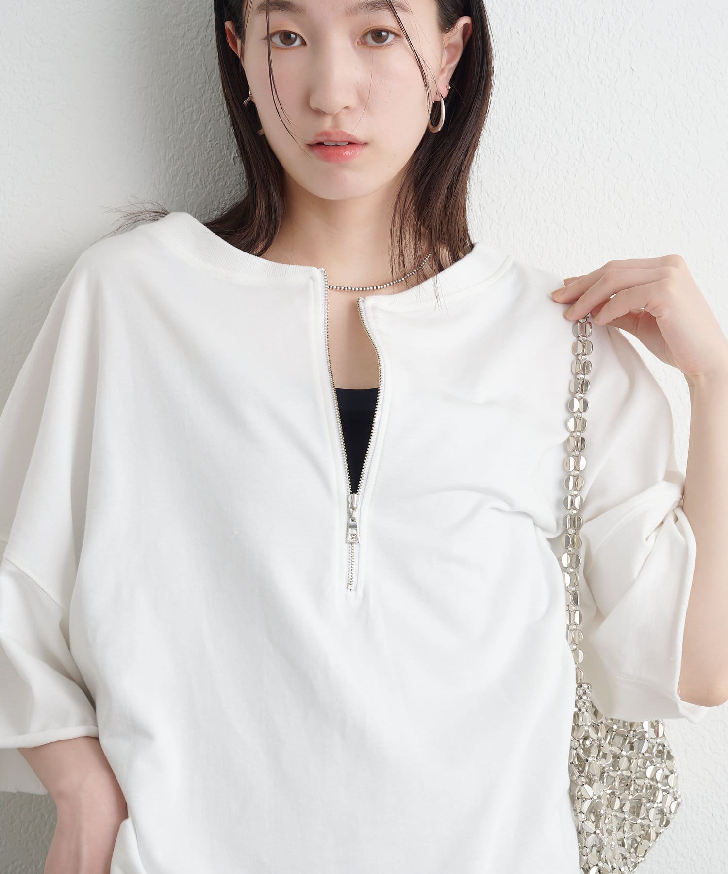 ハーフジップ2WAYTシャツ | Omekashi(オメカシ)レディース | PAL