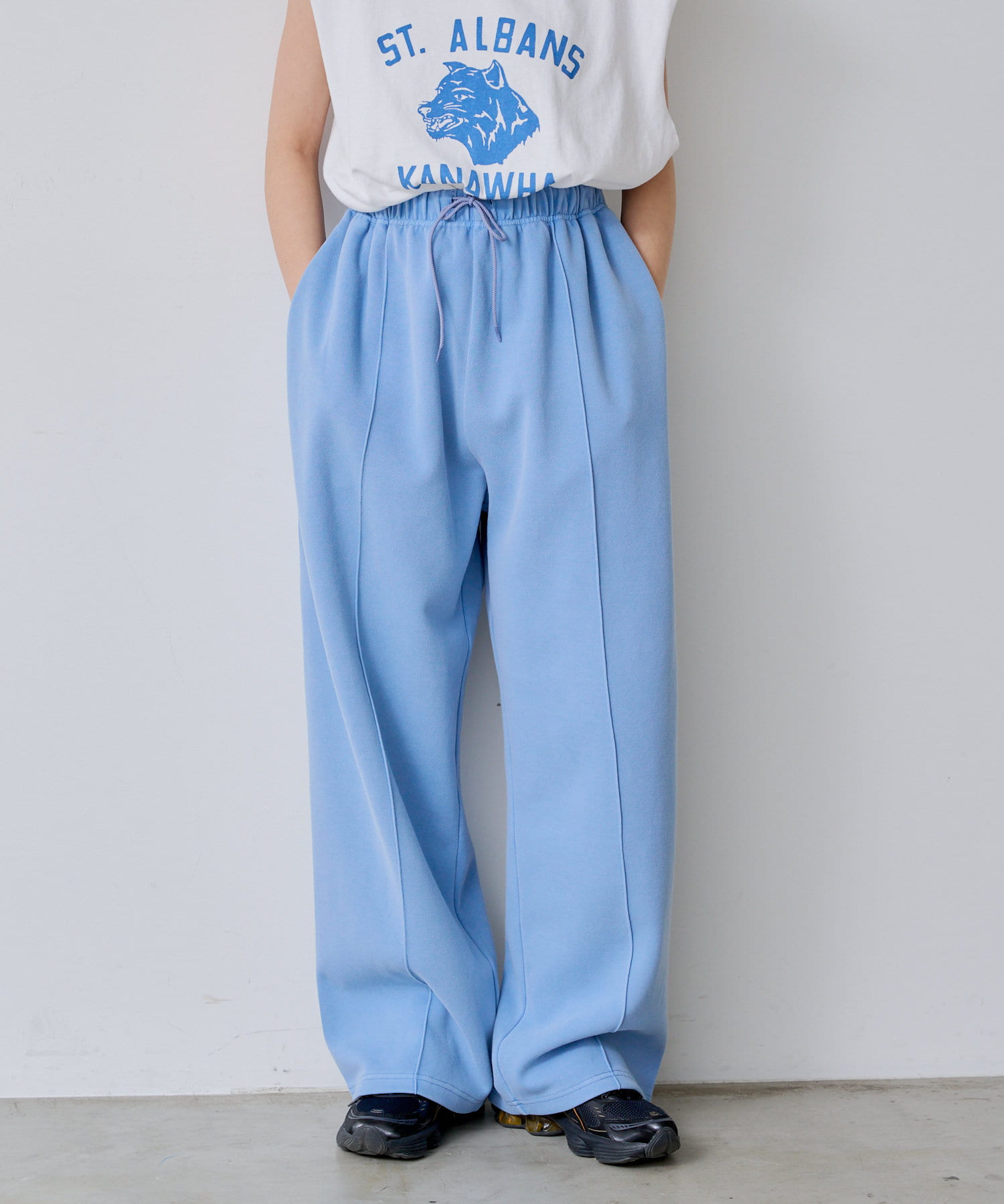 OUTLET(アウトレット) 【Kastane】ピグメントダイワイドトラックパンツ