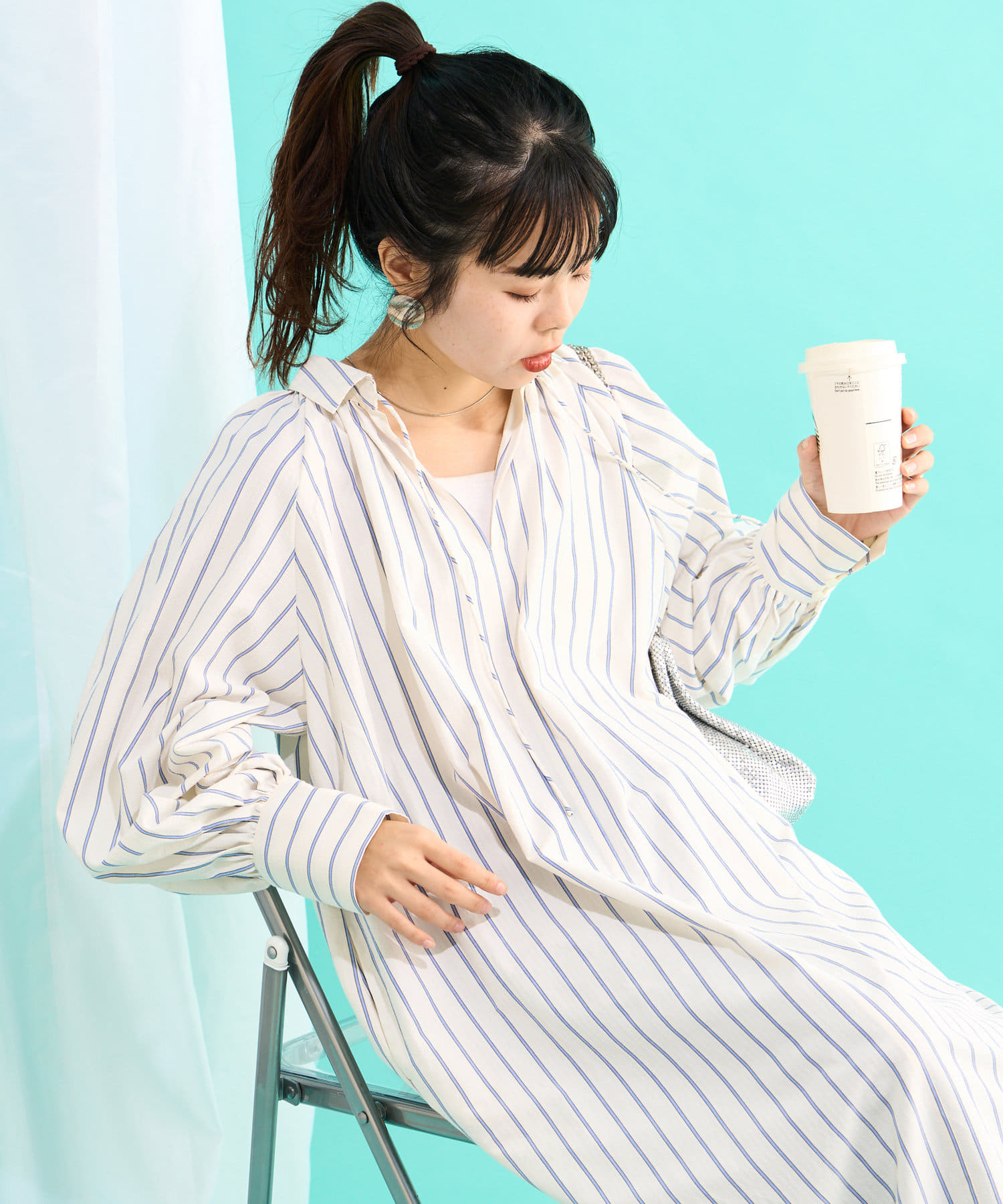 CHIGNON シアーチュニックキャミ　アイボリー CHIGNON シアーチュニックキャミ アイボリー （クラシカルエルフ