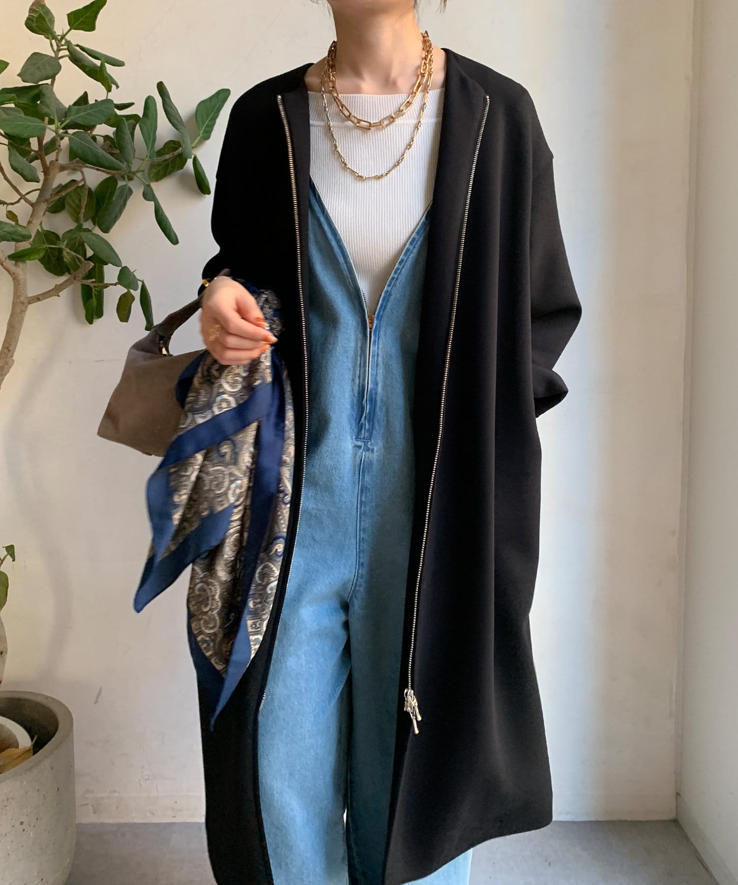 OUTLET(アウトレット) 【DouDou】ノーカラーダンボールコート