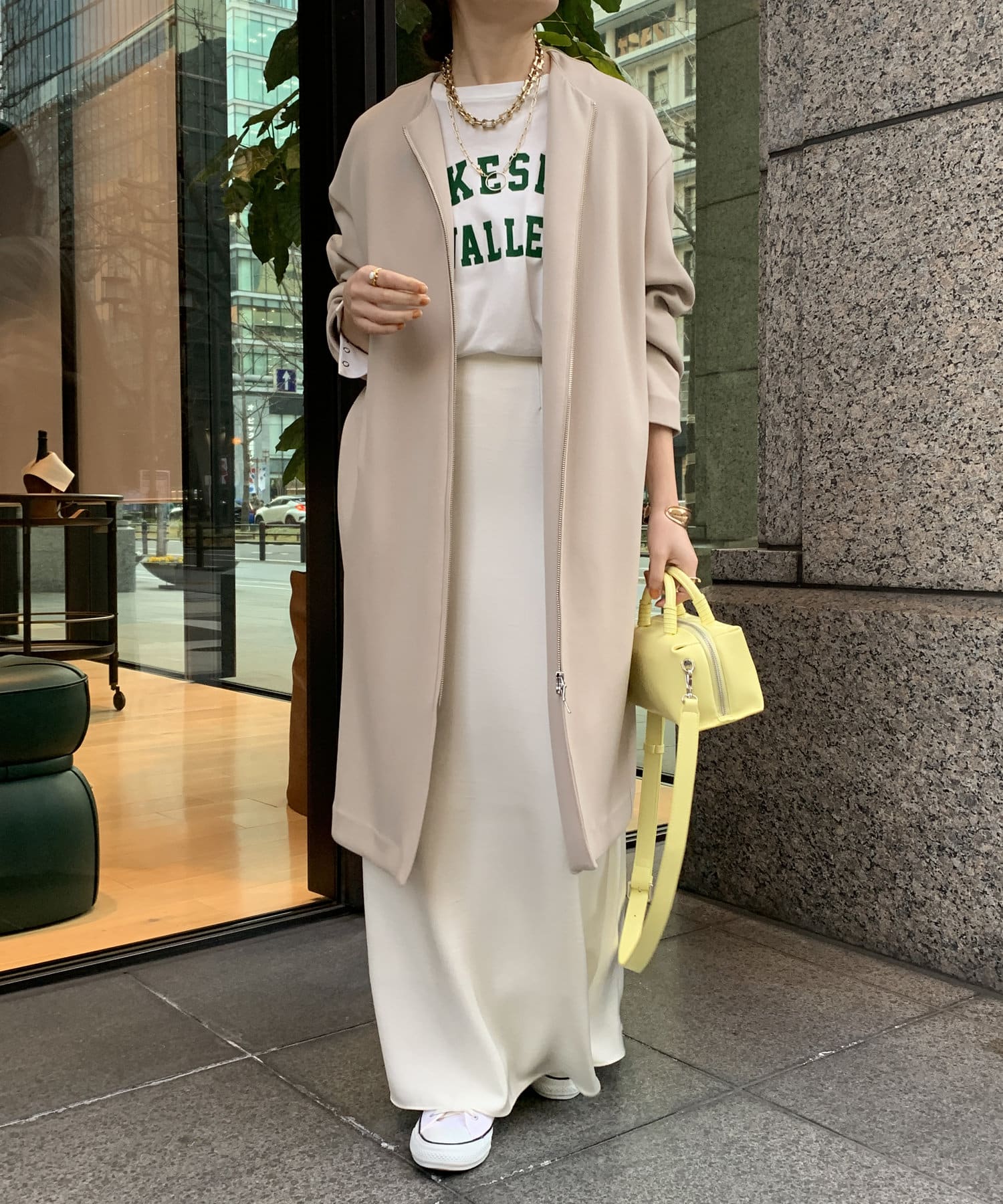 OUTLET(アウトレット) 【DouDou】ノーカラーダンボールコート