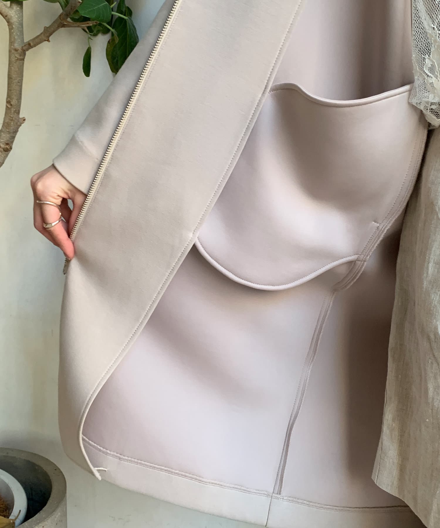 OUTLET(アウトレット) 【DouDou】ノーカラーダンボールコート