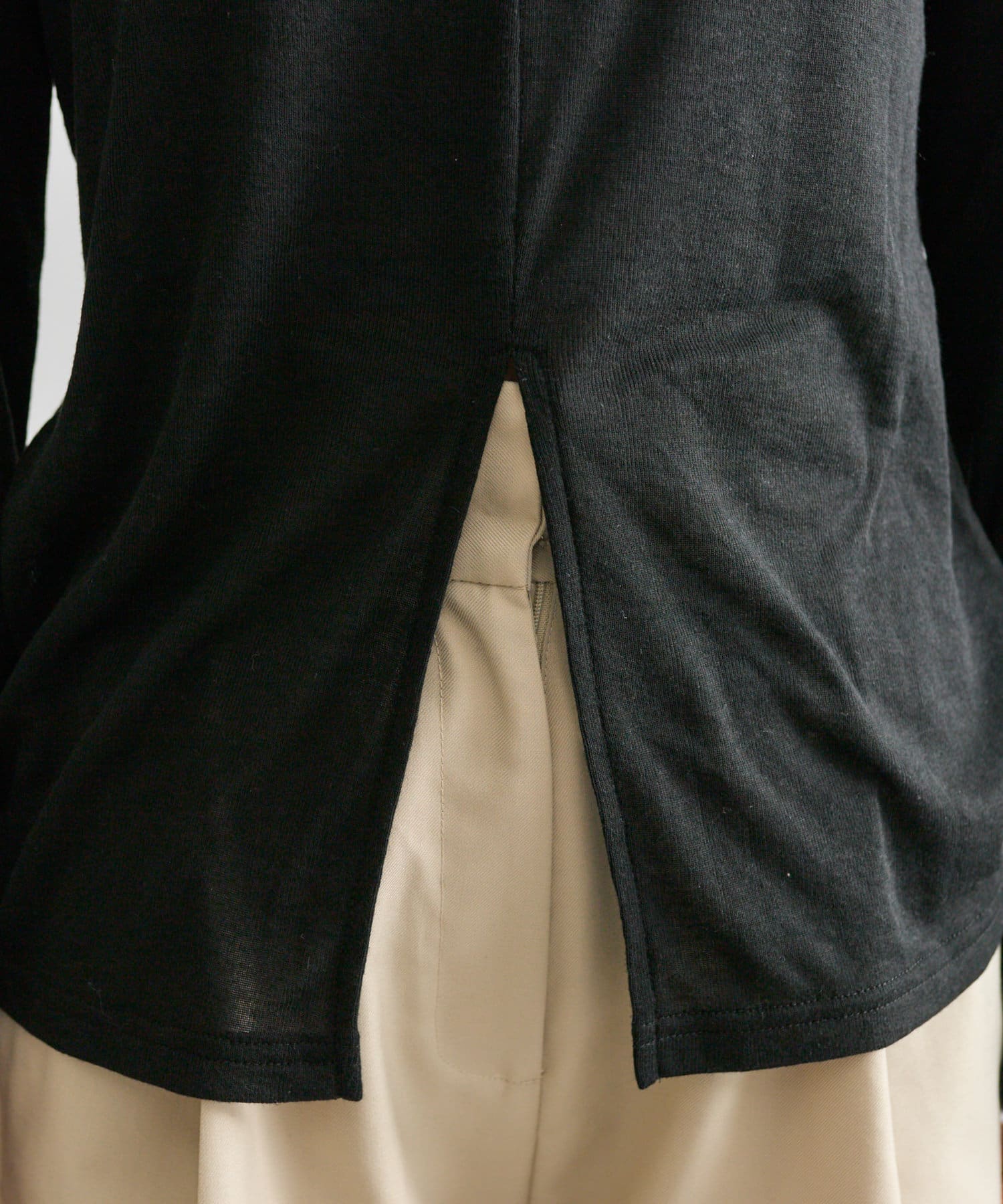 OUTLET(アウトレット) 【mystic】袖ギャザーシアーカットソー