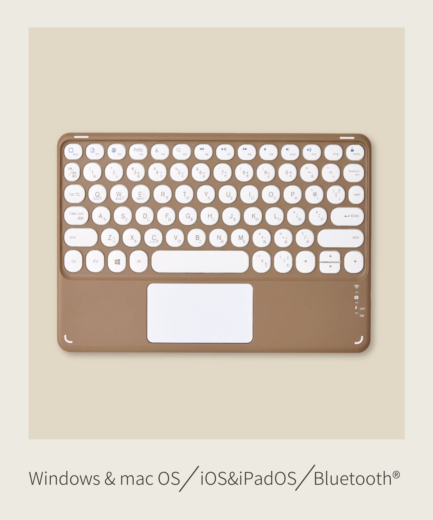 3COINS(スリーコインズ) タッチパッド付きキーボード
