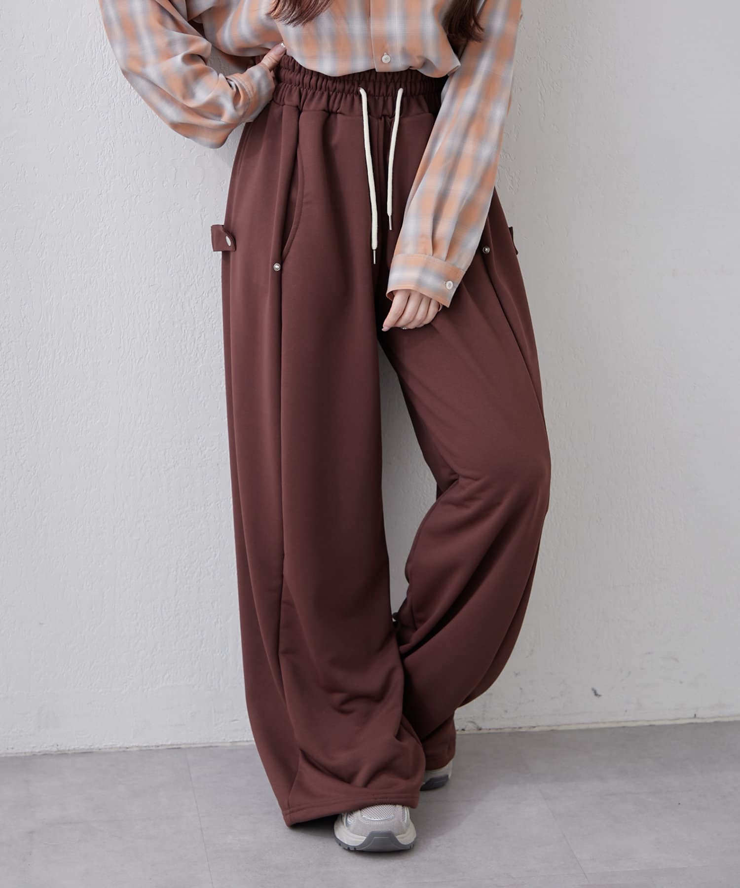 Remind me and forever(リマインドミーアンドフォーエバー) 【NUNIFE】2WAYデザインルーズスウェットパンツ