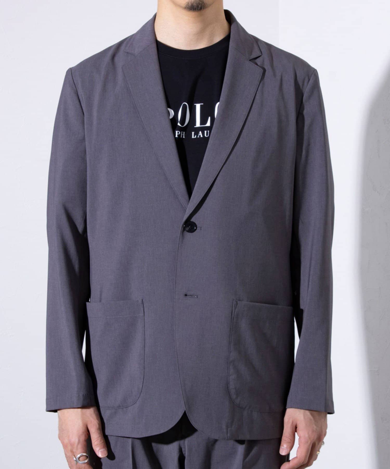 FREDY & GLOSTER(フレディ アンド グロスター) 【GLOSTER】COOLMAX ポリトロテーラードジャケット イージーケア2B