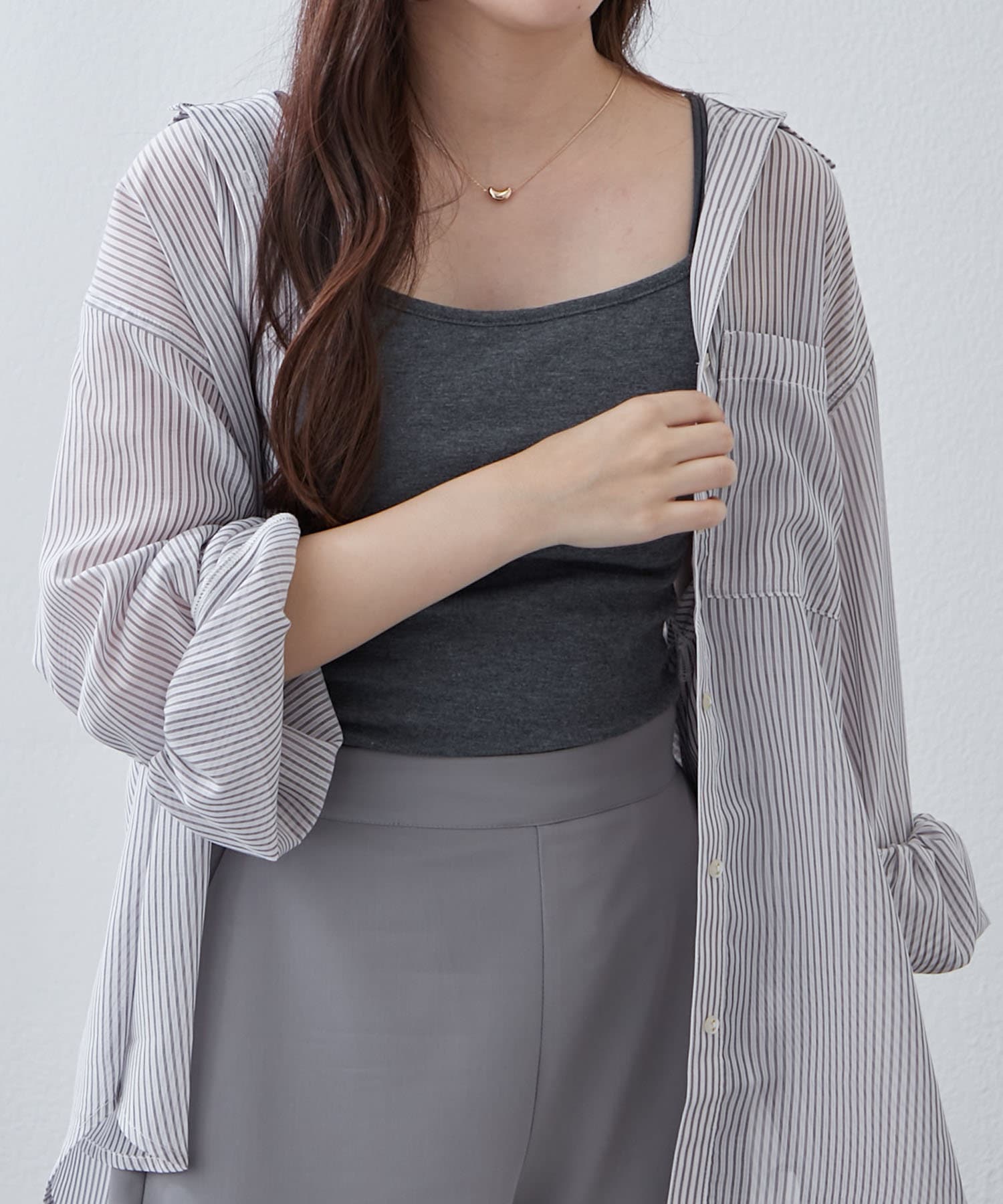 NICE CLAUP / OLIVE des OLIVE OUTLET(ナイスクラップ  / オリーブ デ オリーブ アウトレット) 【OUTLET限定】Wストラップカップ付キャミ