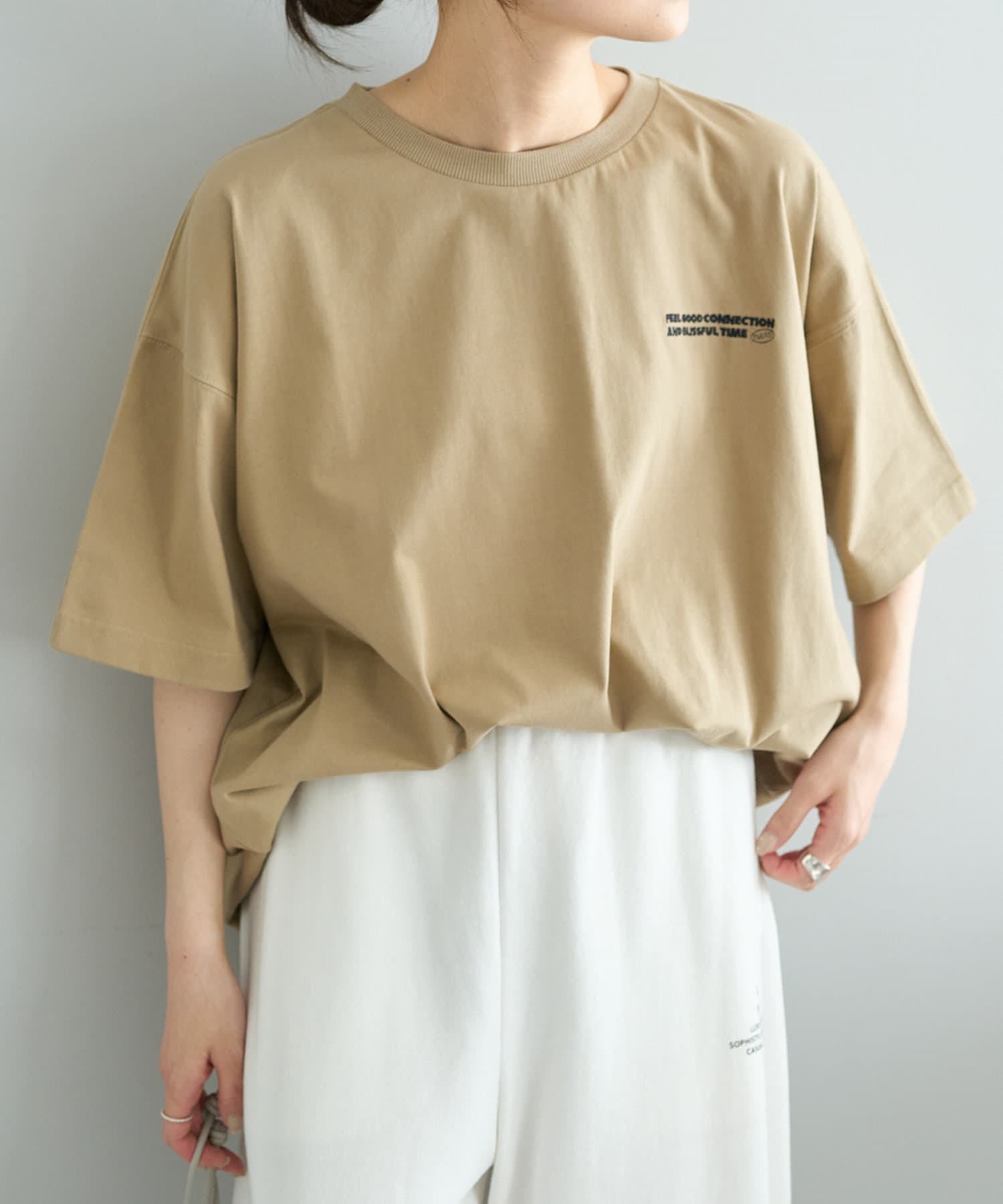 F&B】ロゴ刺繍&プリントTシャツ | PUAL CE CIN(ピュアルセシン