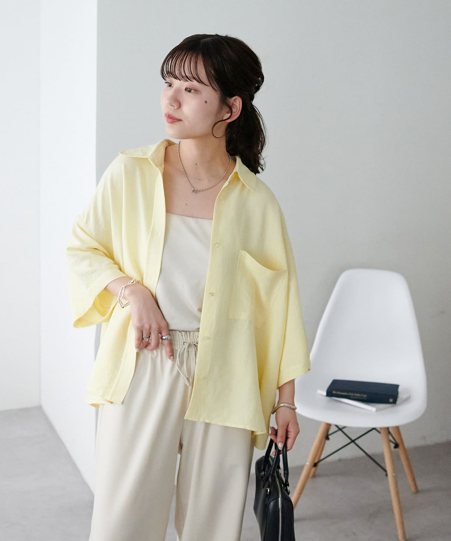 DISCOAT(ディスコート) 【シワになりにくい/新色追加】ビッグシャツ《WEB限定》