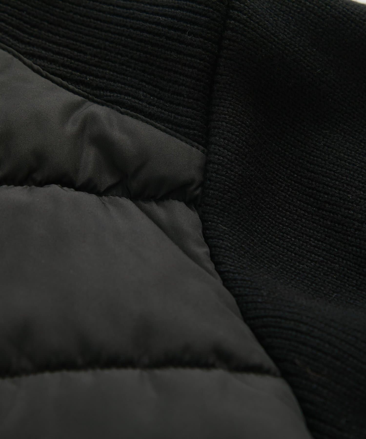 un dix cors(アンディコール) 《大人のこなれ感》中綿ニット切替ノーカラージャケット