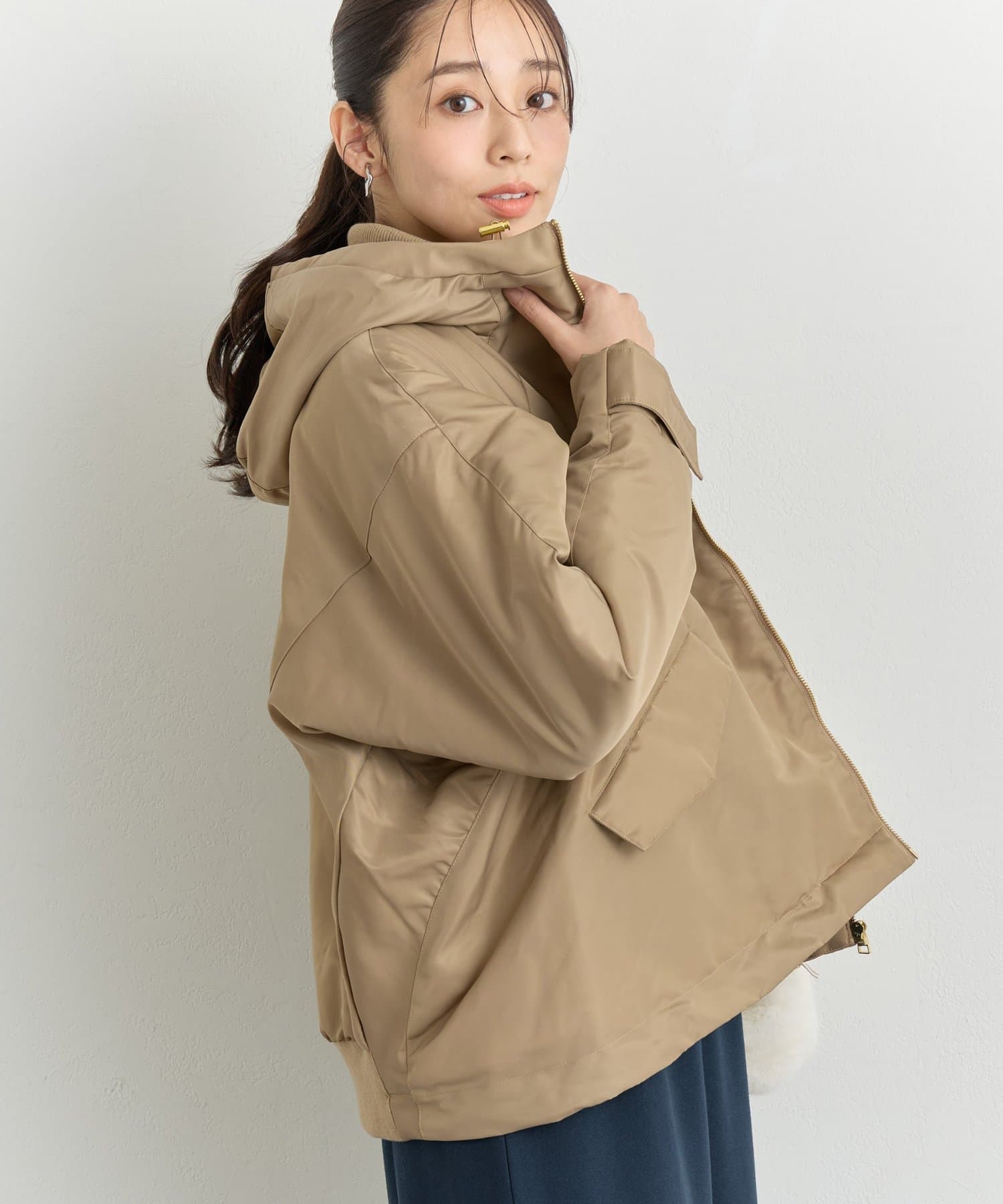 un dix cors(アンディコール) 《大人カジュアルに》ナイロン中綿フードMA-1ジャケット