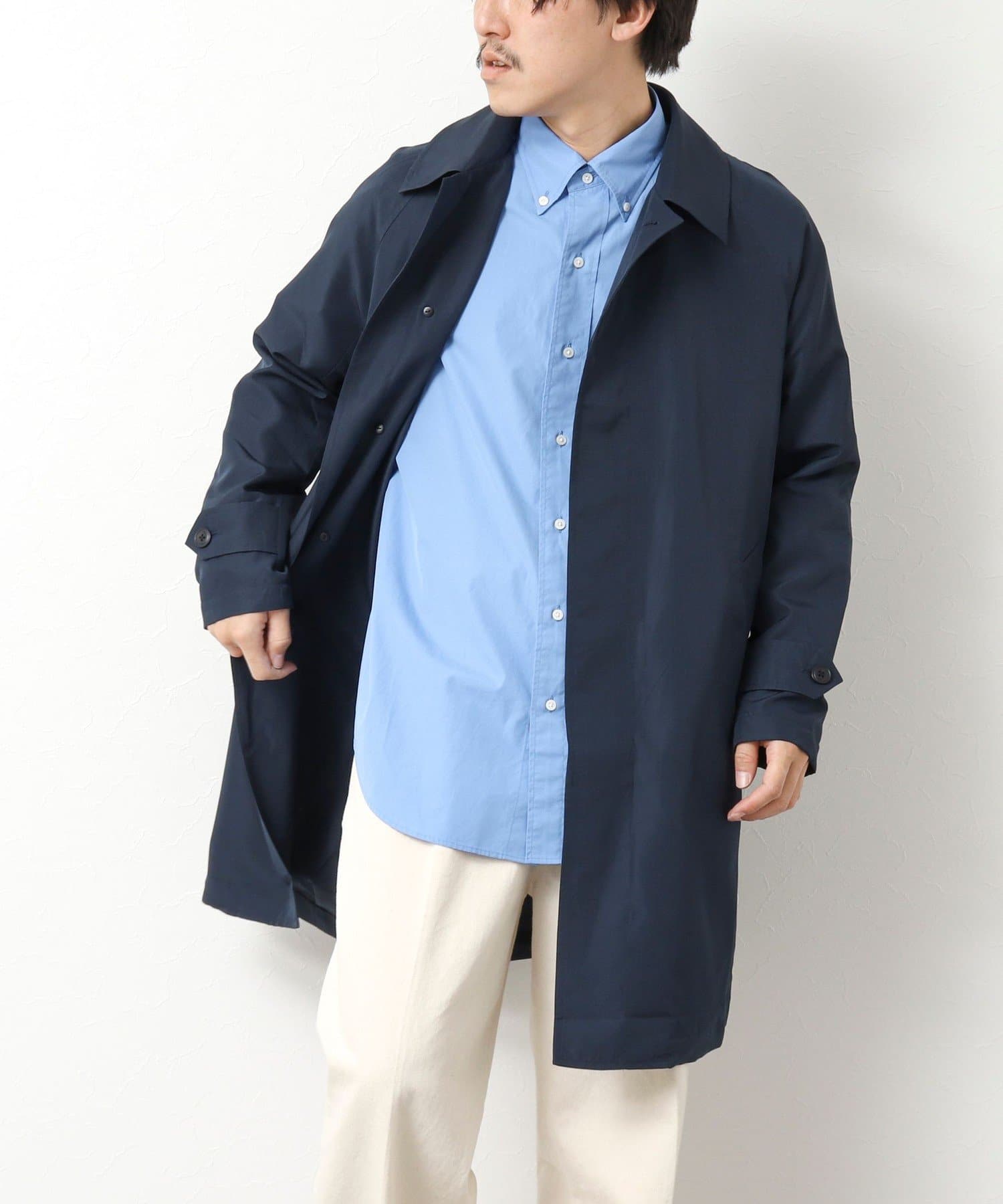 別注NON DOWN SOUTIEN COLLAR COATインラインの"NONDOWNシリーズ"の生地をノーリーズのパターンに落とし込んだ別注アイテム◆別注ポイント・ノーリーズの