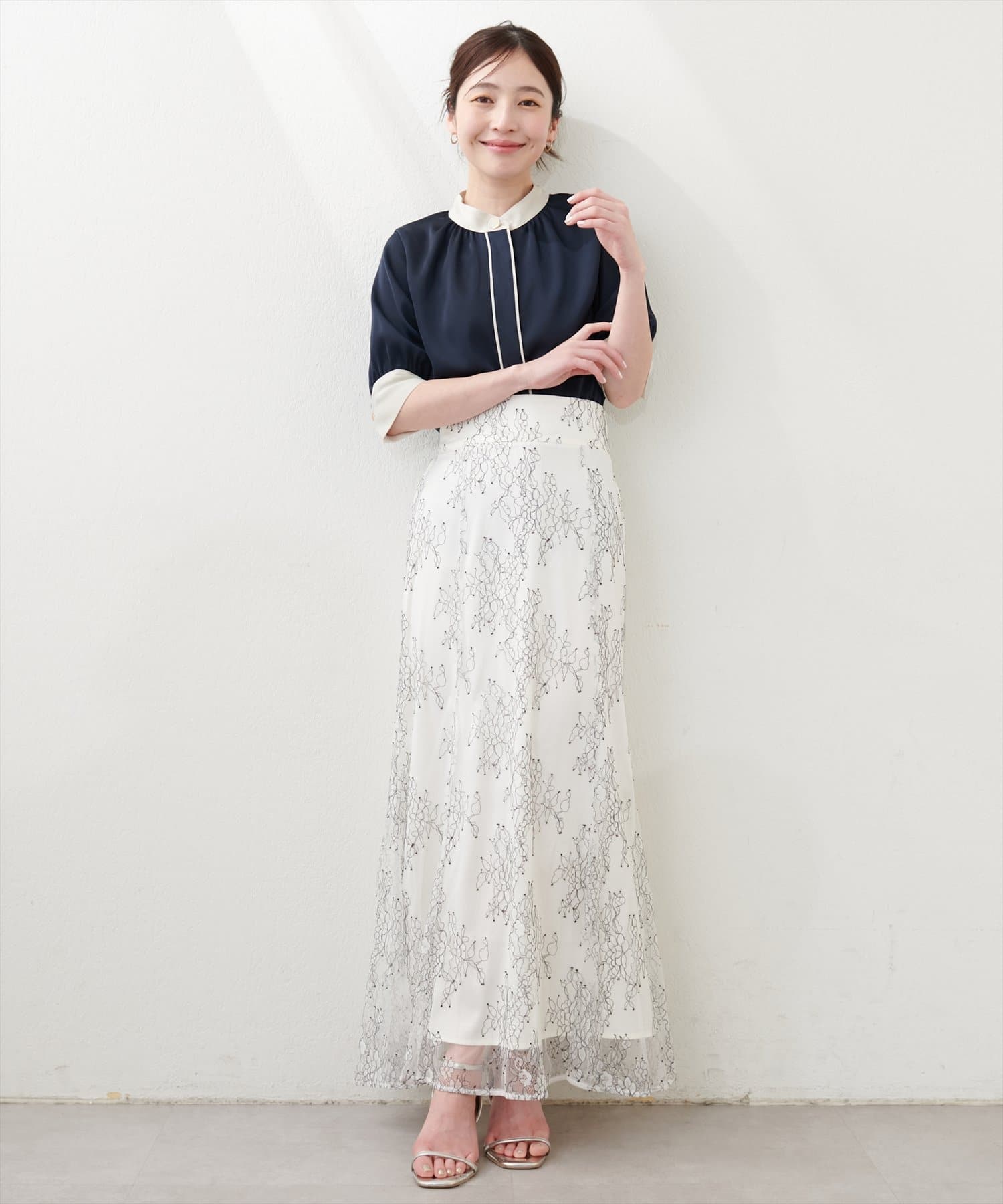 【2025SS natural couture】待望のリバイバルアイテム！大人気osonoレーススカートが再登場！■Design　前回大変好評でした上品レースのosonoスカートが再登場！今回は裾丈の