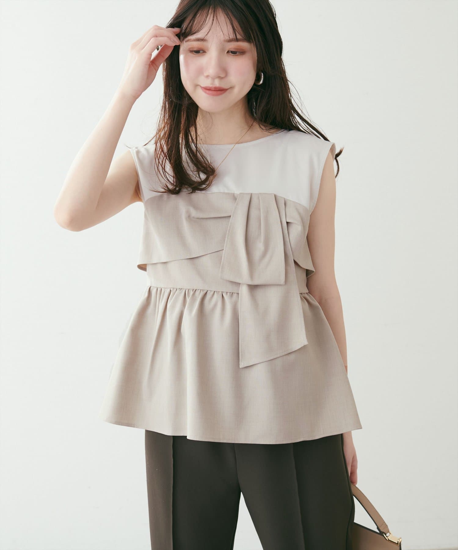 NATURAL BEAUTY BASIC - 新品タグ付き ギャザービスチェドッキングトップス セール】ギャザービスチェドッキングトップス(505988312