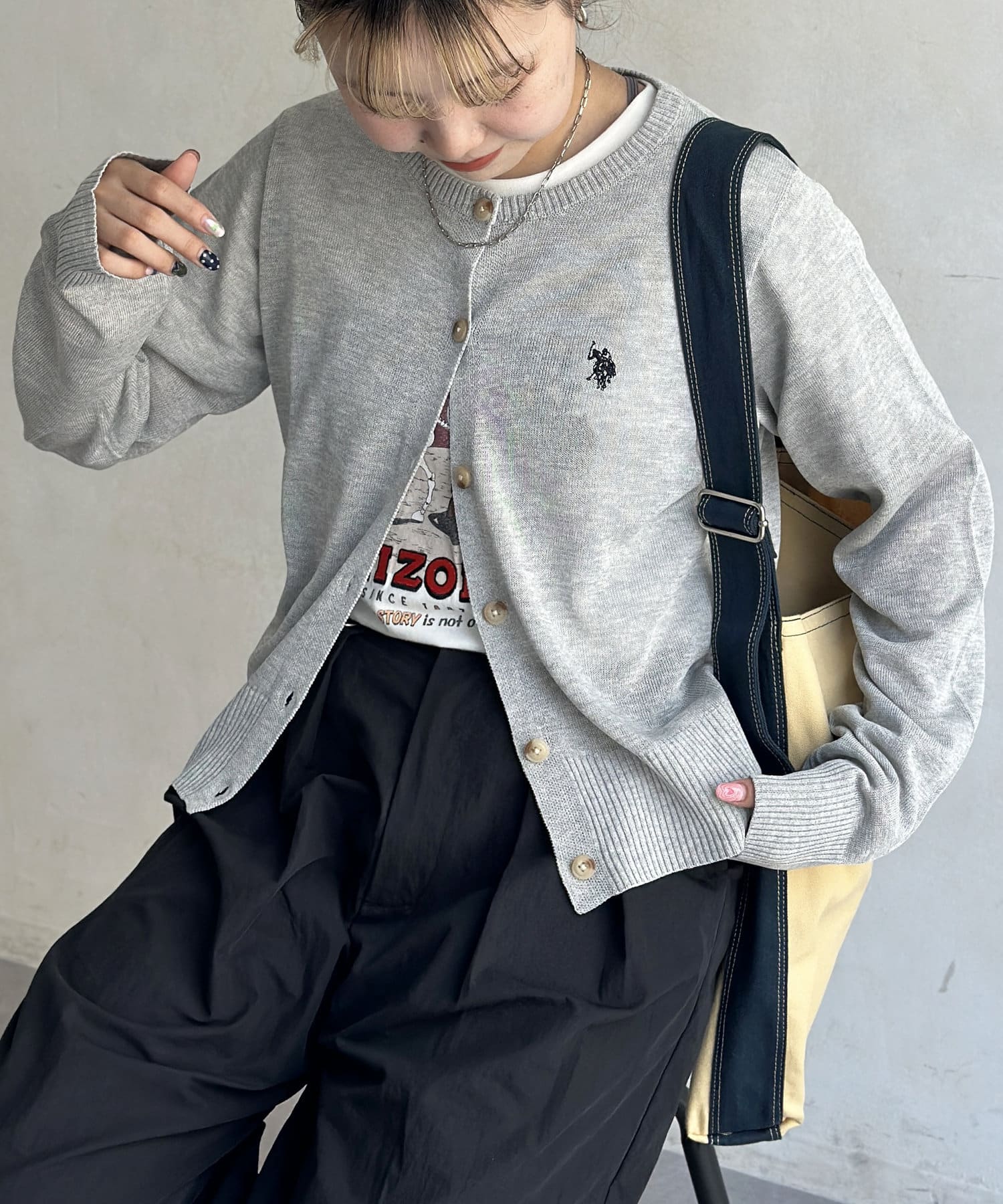 CPCM(シーピーシーエム) 【U.S. POLO ASSN.】シアーカーディガン