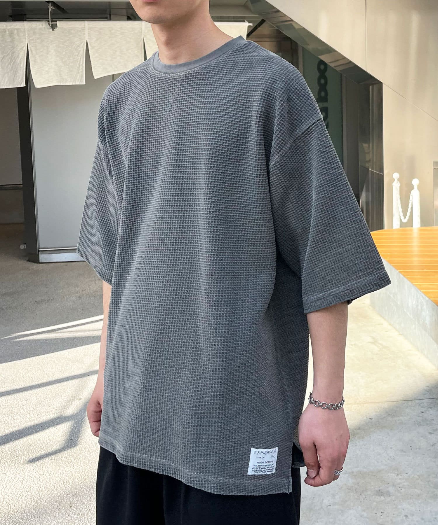 CIAOPANIC(チャオパニック) ヴィンテージライクワッフルBIGTシャツ