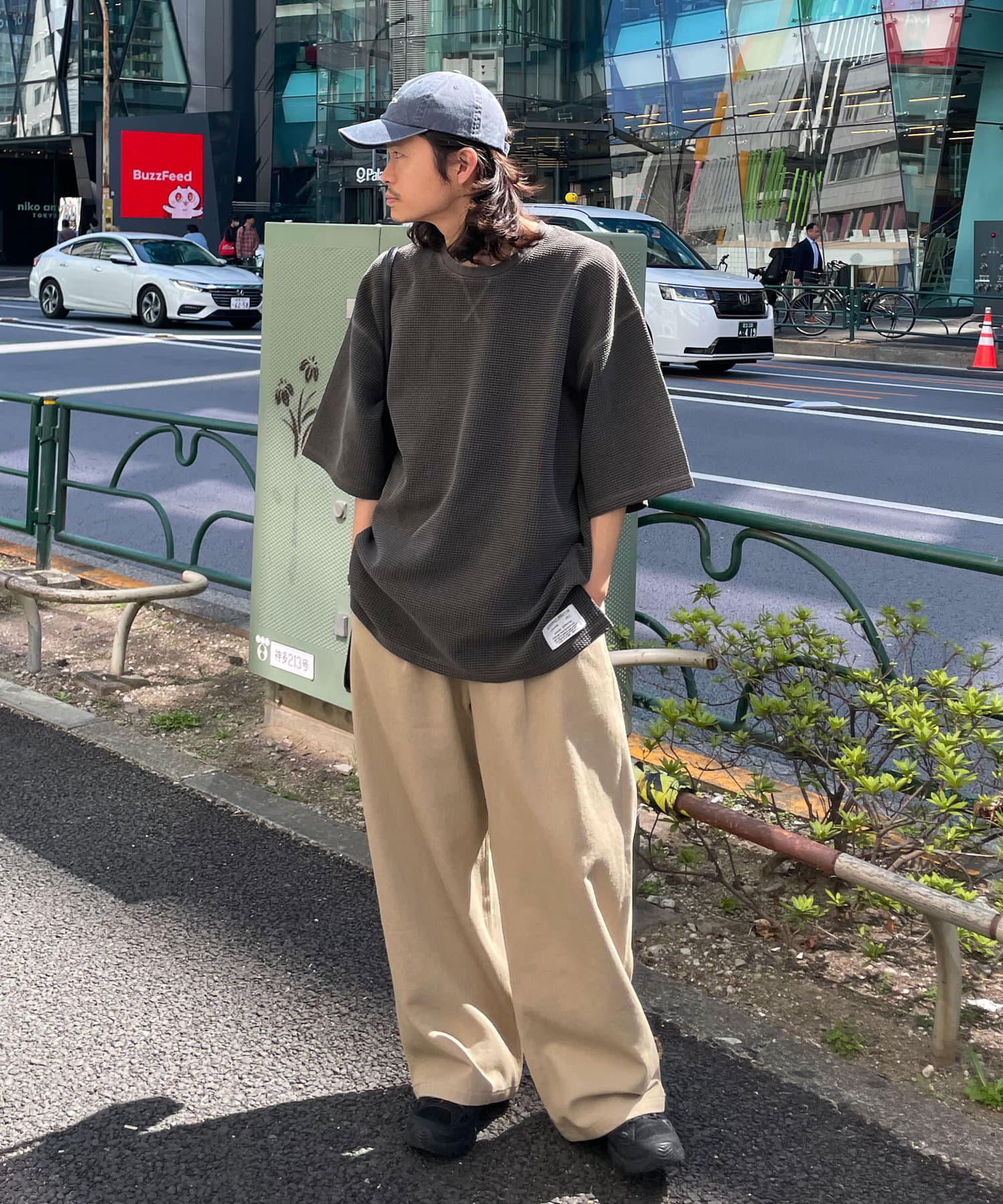 CIAOPANIC(チャオパニック) ヴィンテージライクワッフルBIGTシャツ