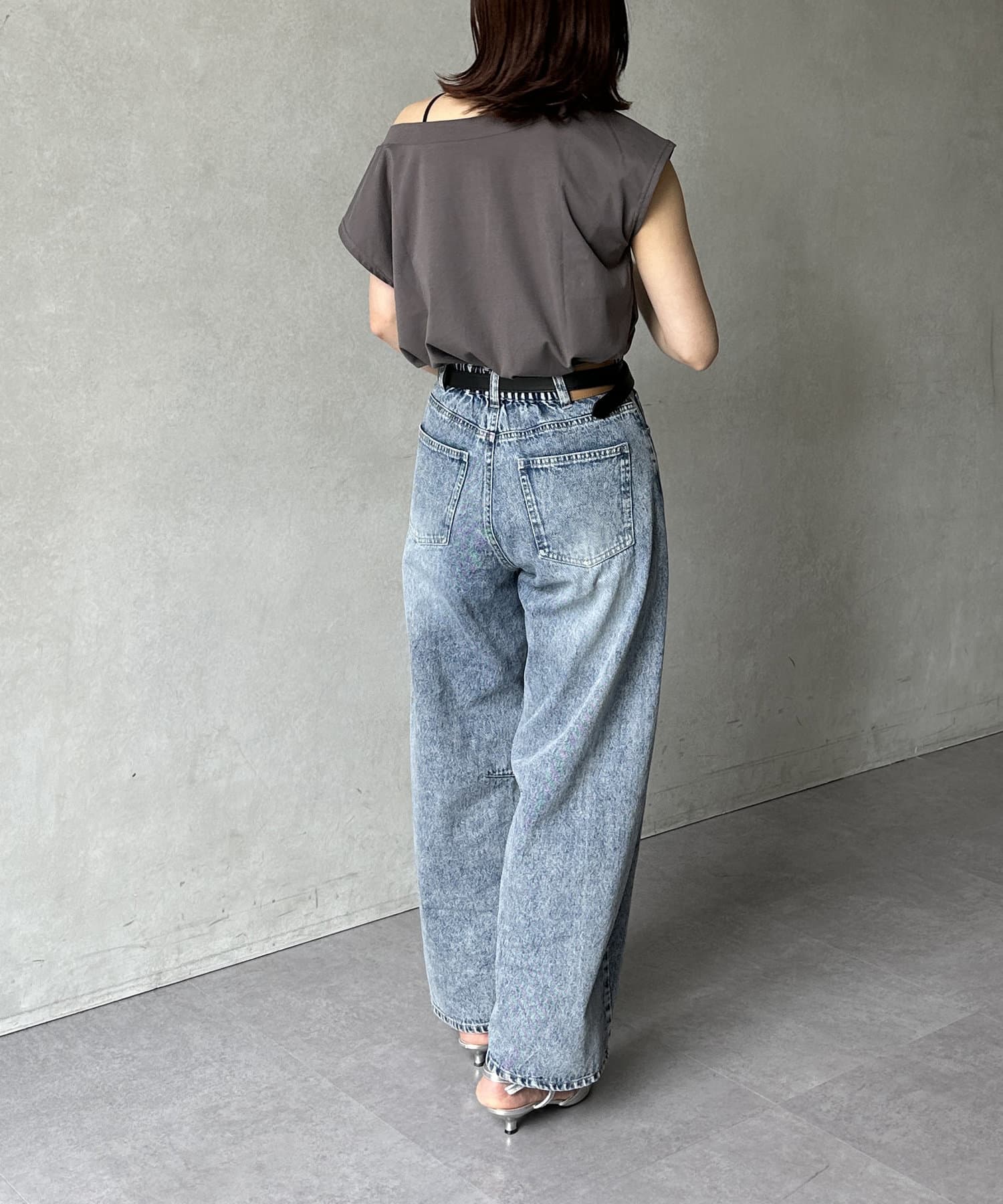 Thevon.(ゼヴォン) 刺繍ロゴボートネックフレンチT