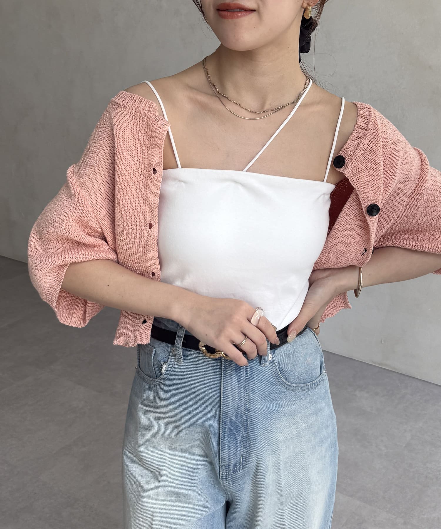新サイズ登場！】アシメストラップカップ付きキャミ | Thevon